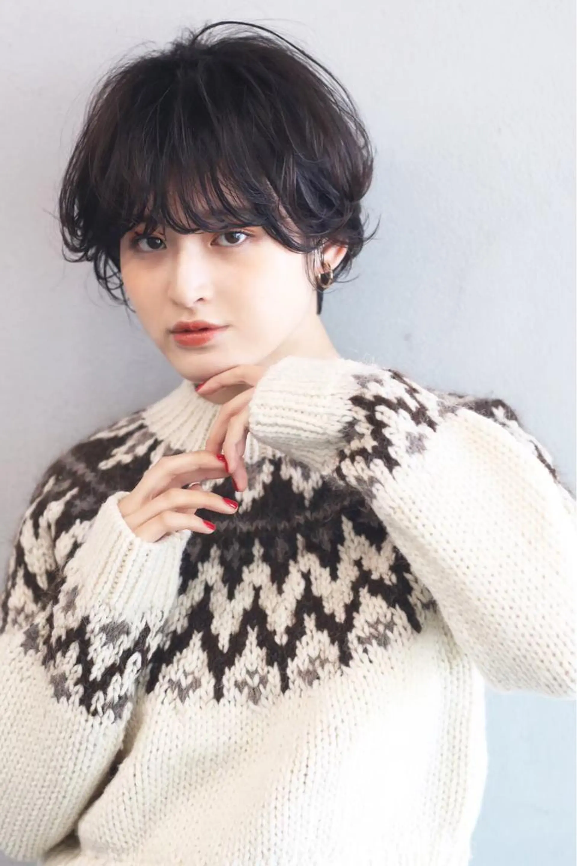 ショート カラー パーマ 柏 ウルフ/レイヤー 田中佐和🐺のヘアスタイル