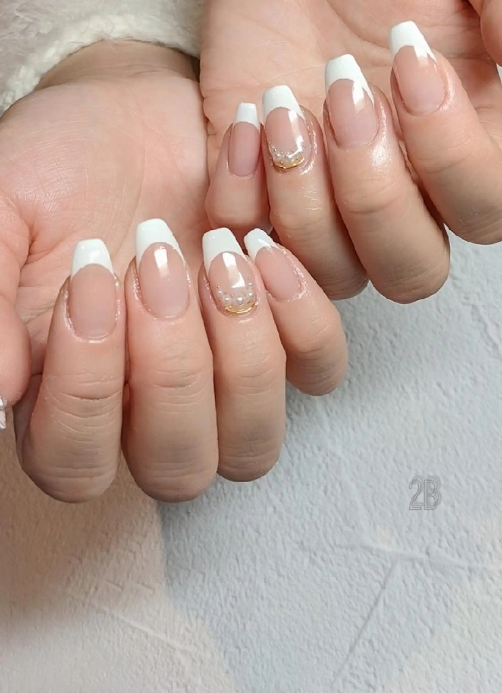 ネイル フレンチネイル 2B__nails ニービー京都伏見区のネイルデザイン
