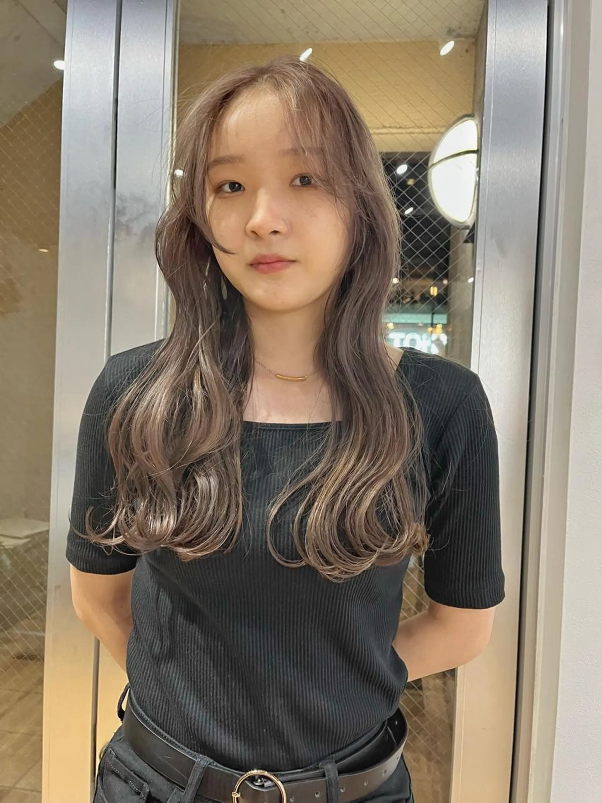 ロング カット ヘアカラー ハイトーンNo.1✨ パーマ✨イマイタツヤのヘアスタイル