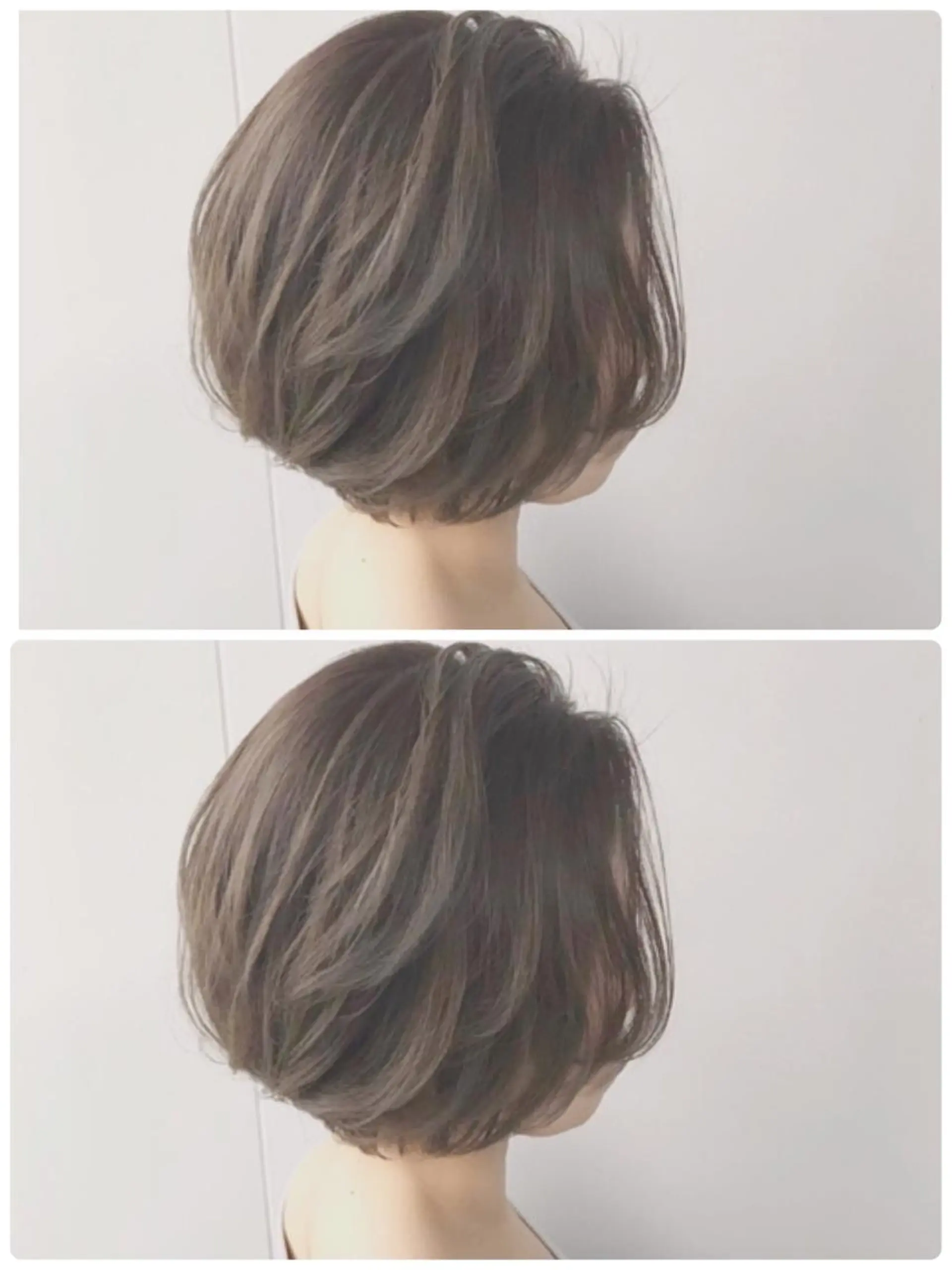 ショート カラー ヘアアレンジ ベージュカラー ボブ topstylist 芳賀みなみのヘアスタイル