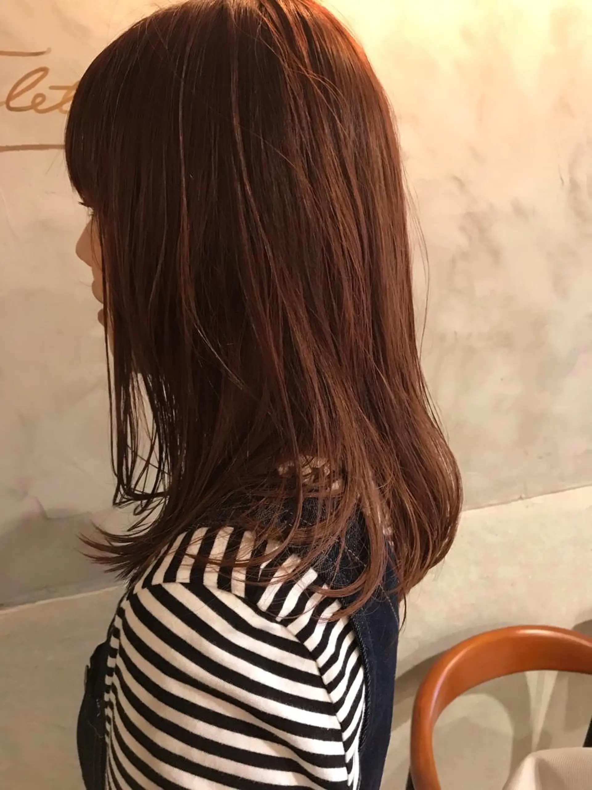 セミロング ヘアカラー トリートメント さの あやねのヘアスタイル