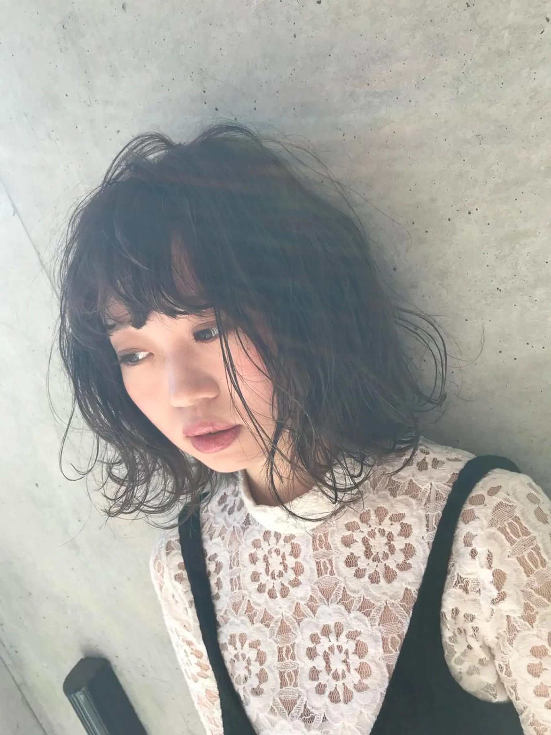 ミディアム カラー パーマ ハイライト/髪質改善 ans/黒木 和大のヘアスタイル