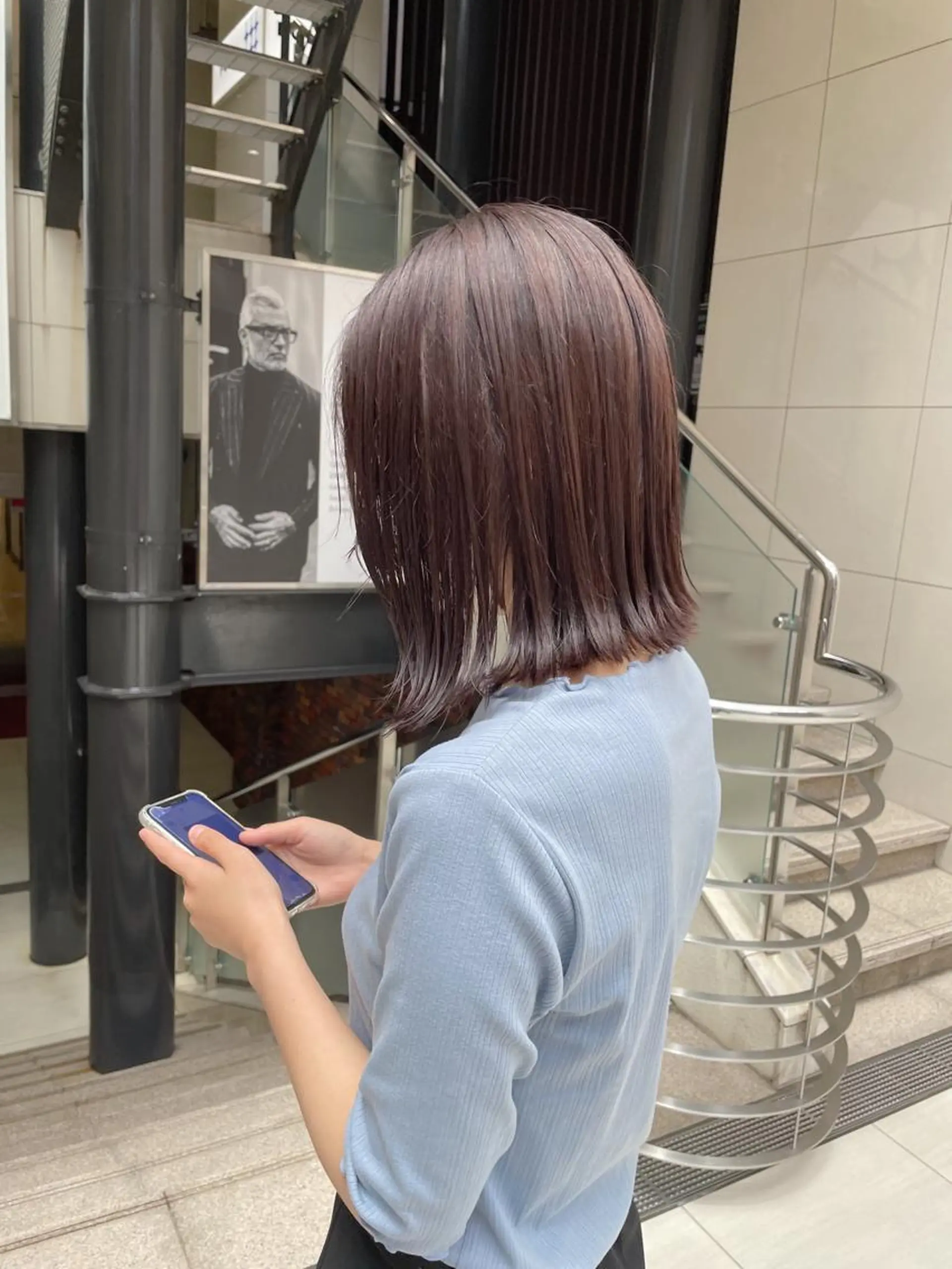 セミロング 飯塚 青空のヘアスタイル