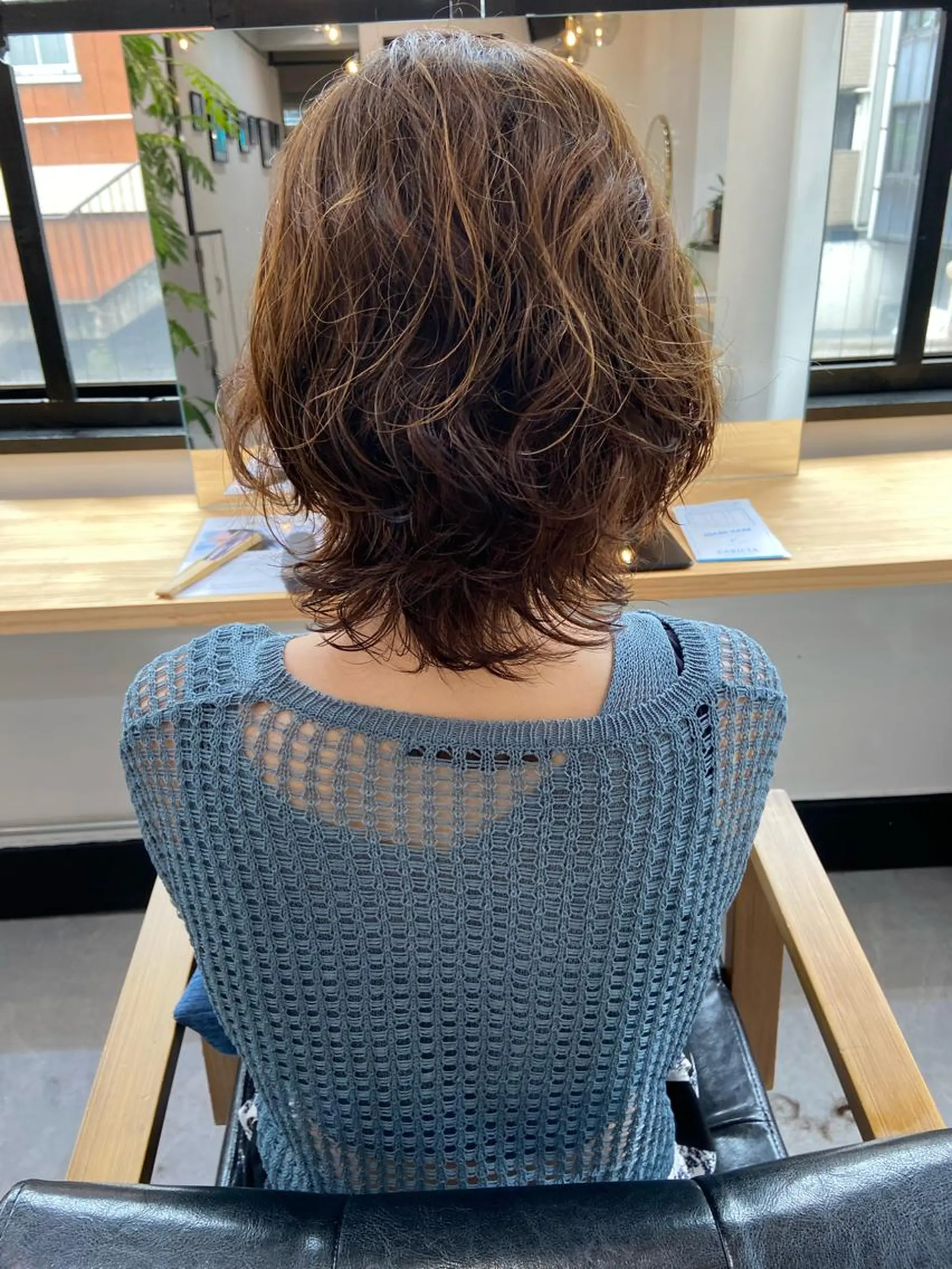 ミディアム パーマ 田中 あやなのヘアスタイル