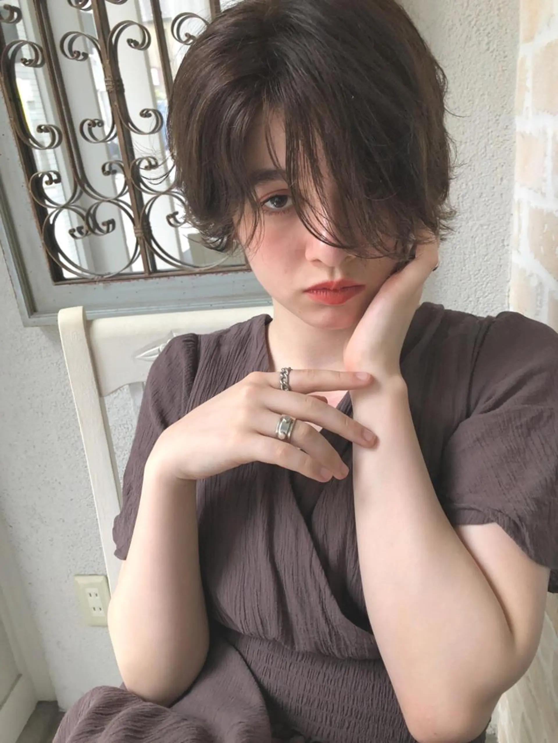 ショート 透明感カラー│ レイヤーヘア中居美樹のヘアスタイル