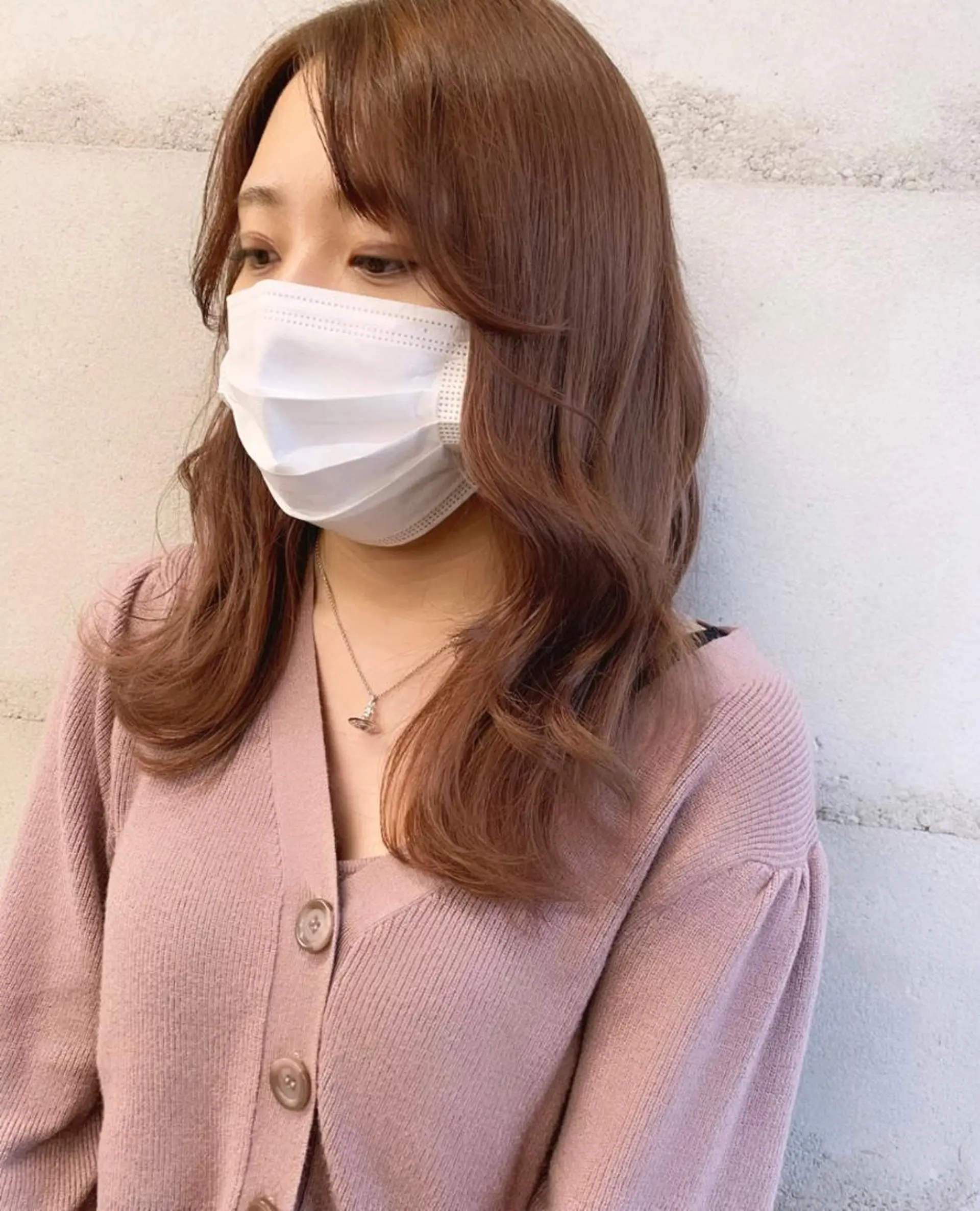 ミディアム カラー カット ヘアカラー トリートメント ヘッドスパ 透明感/オリーブ/ グレージュ/YUKAのヘアスタイル