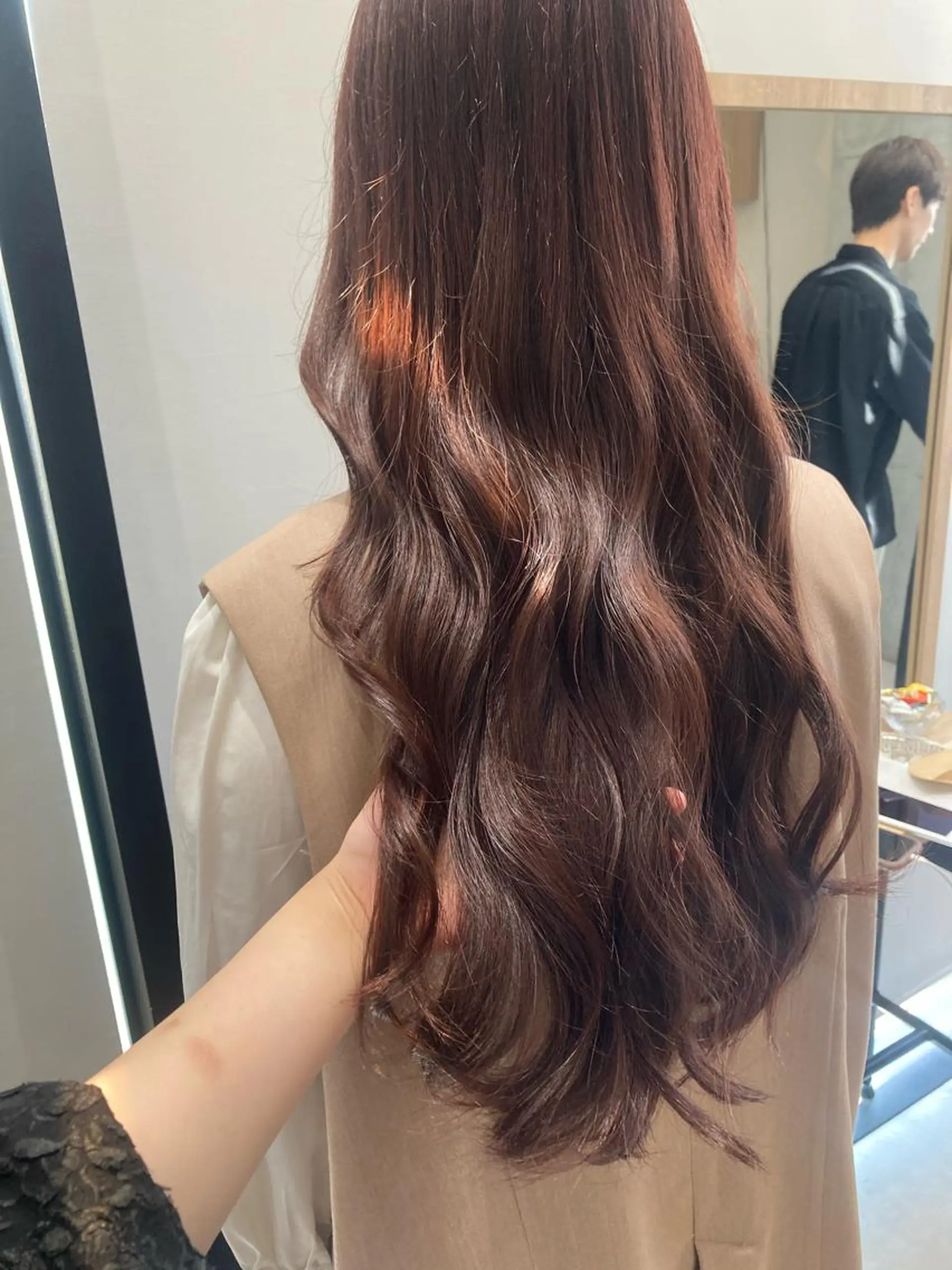 ロング ヘアカラー トリートメント ✨色持ちの良い艶 カラー✨蟹江真世のヘアスタイル