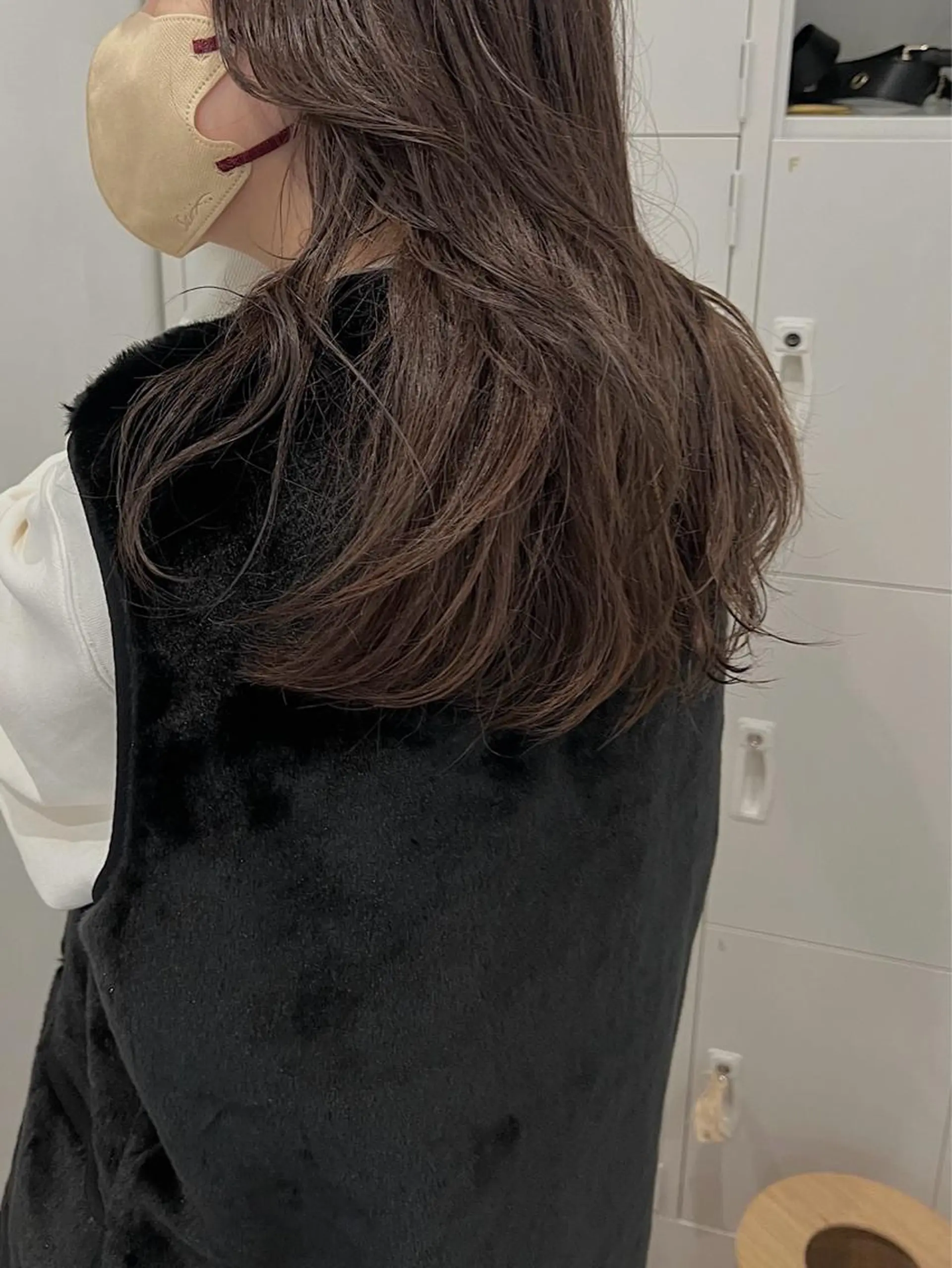 セミロング カラー ベージュカラー レイヤーカット ボブパーマNo.1のヘアスタイル