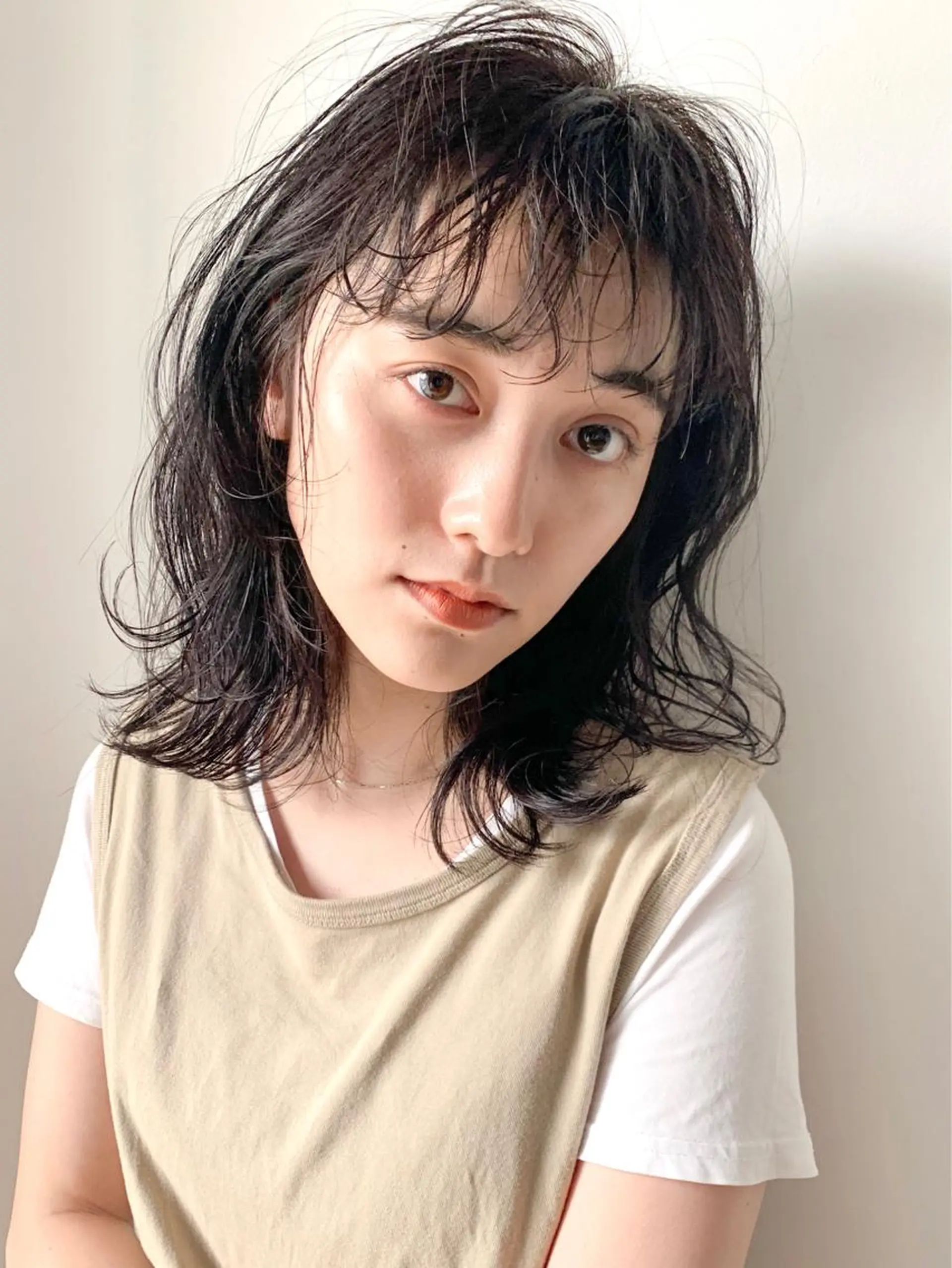 ミディアム レイヤーカット iet.所属・ウルフ/ボブ/耳ツボ ジュエリー◎ricoのヘアスタイル