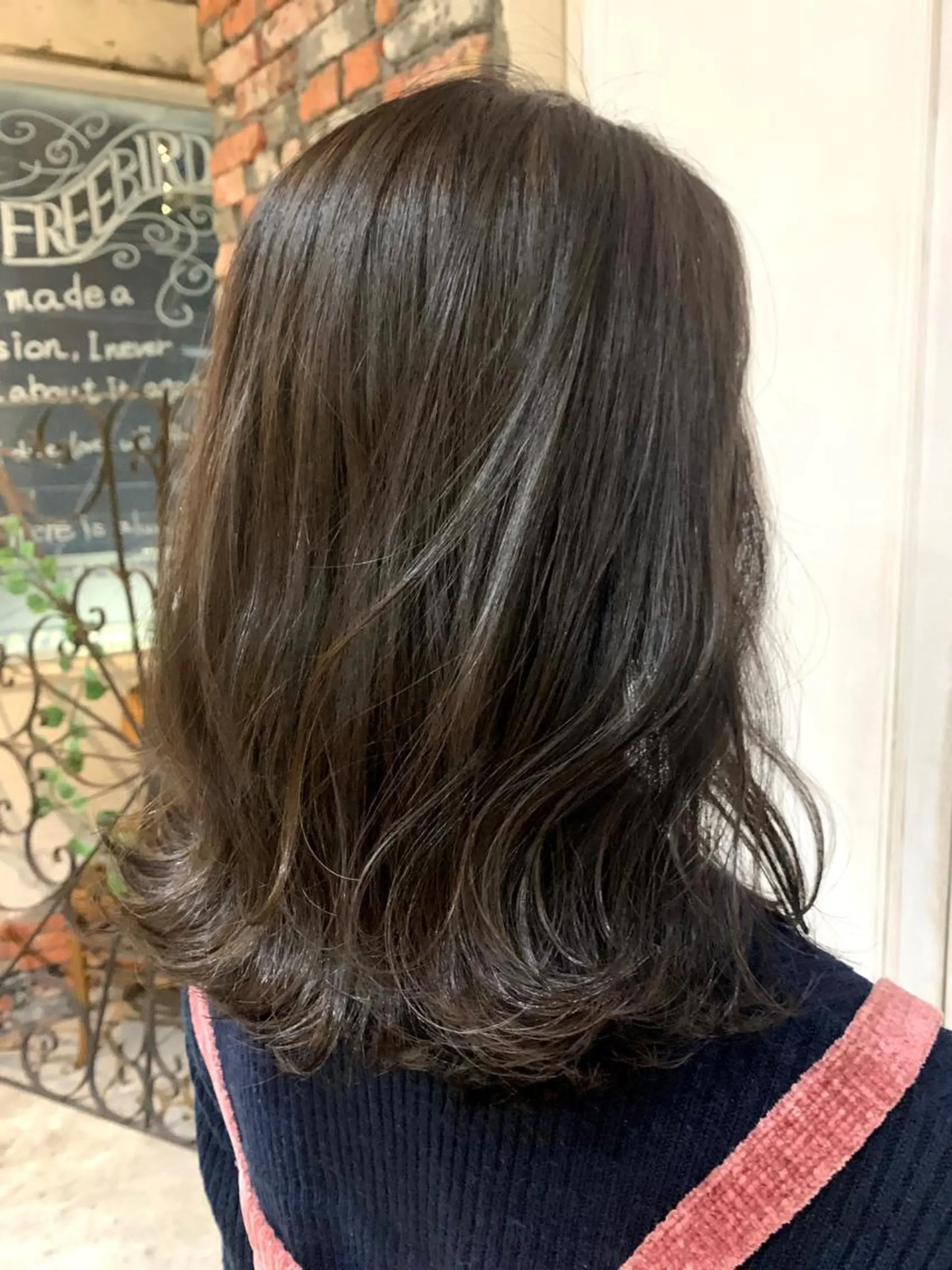 ミディアム カラー グレージュ ハイライトカラー ハイライト ヘアカラー トリートメント "小顔カット" Fuko.のヘアスタイル