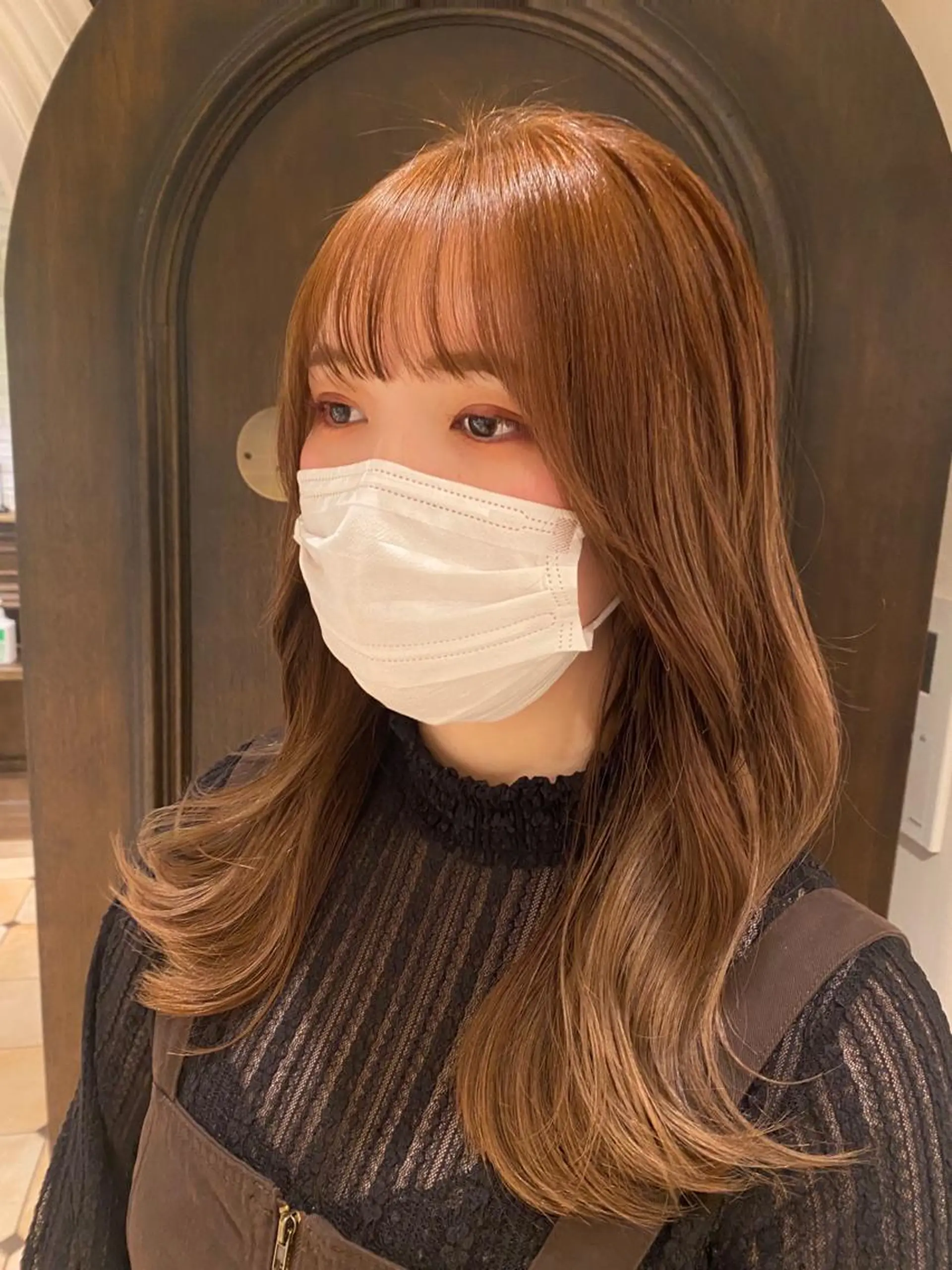 セミロング カラー ベージュカラー ブラウンカラー くびれヘア 顔周りカット レイヤーカット カット ヘアカラー トリートメント 顔周り/くびれヘア 韓国ヘア💕風間るなのヘアスタイル