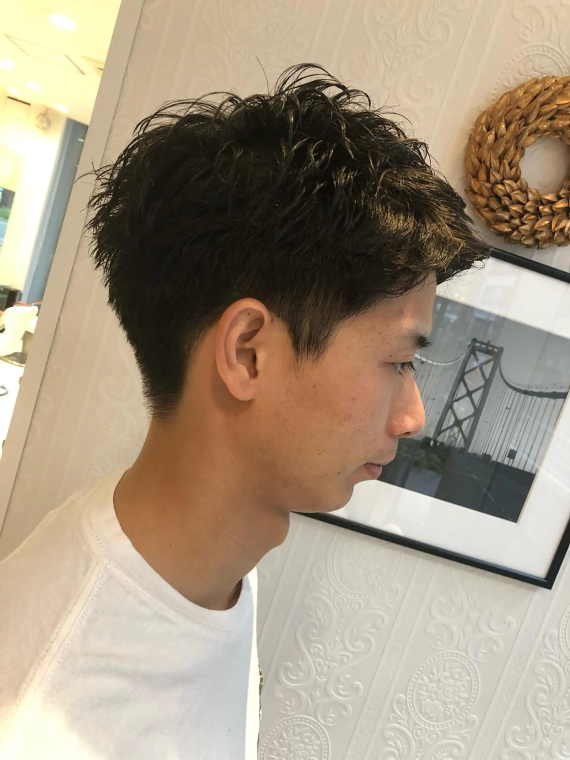 ショート パーマ メンズ 🍀富久 永梨🧸のヘアスタイル