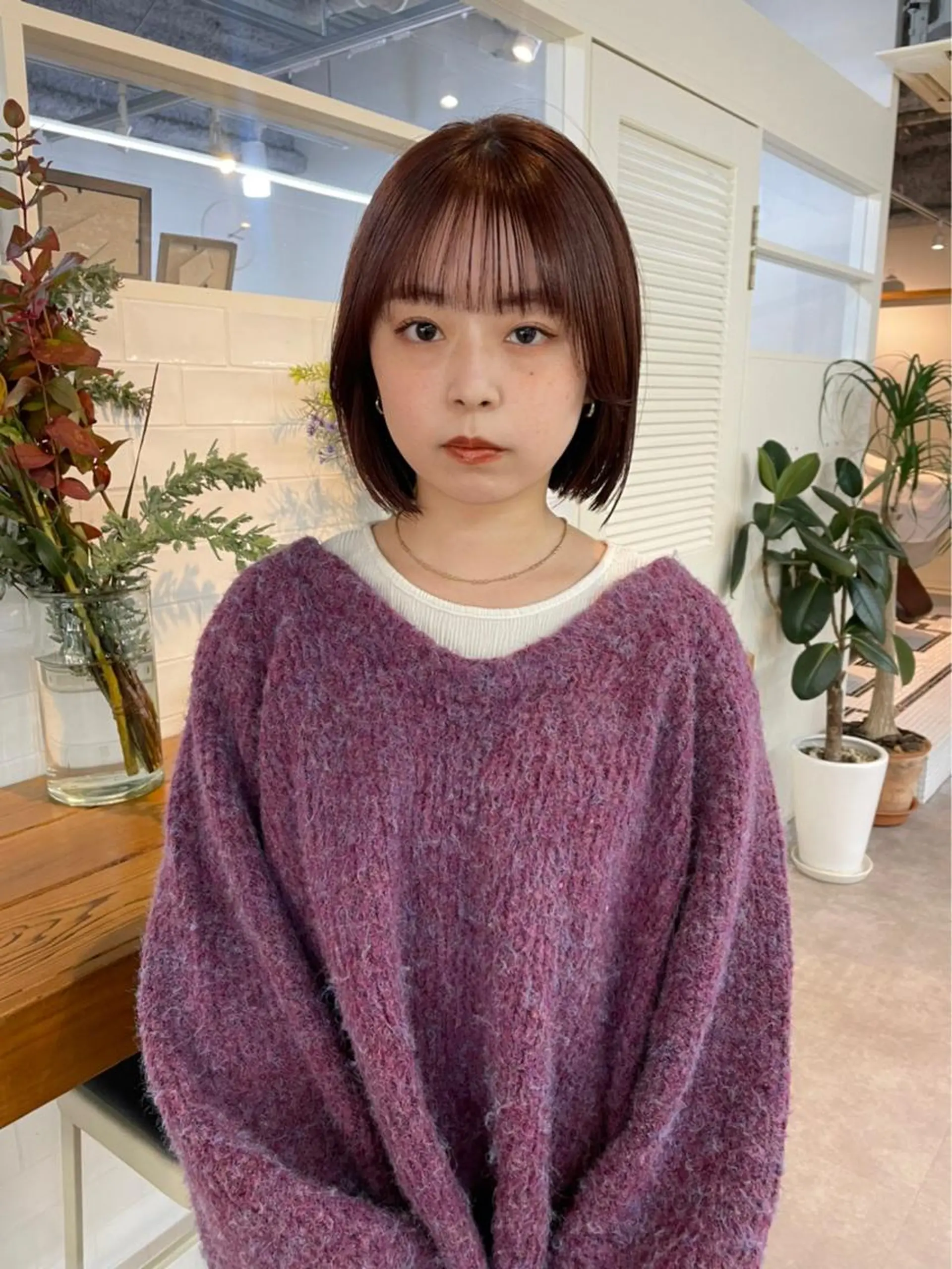 ショート カラー パーマ ヘアアレンジ ヘアカラー 縮毛矯正 トリートメント 似合わせカラー / レイヤーMADOKAのヘアスタイル