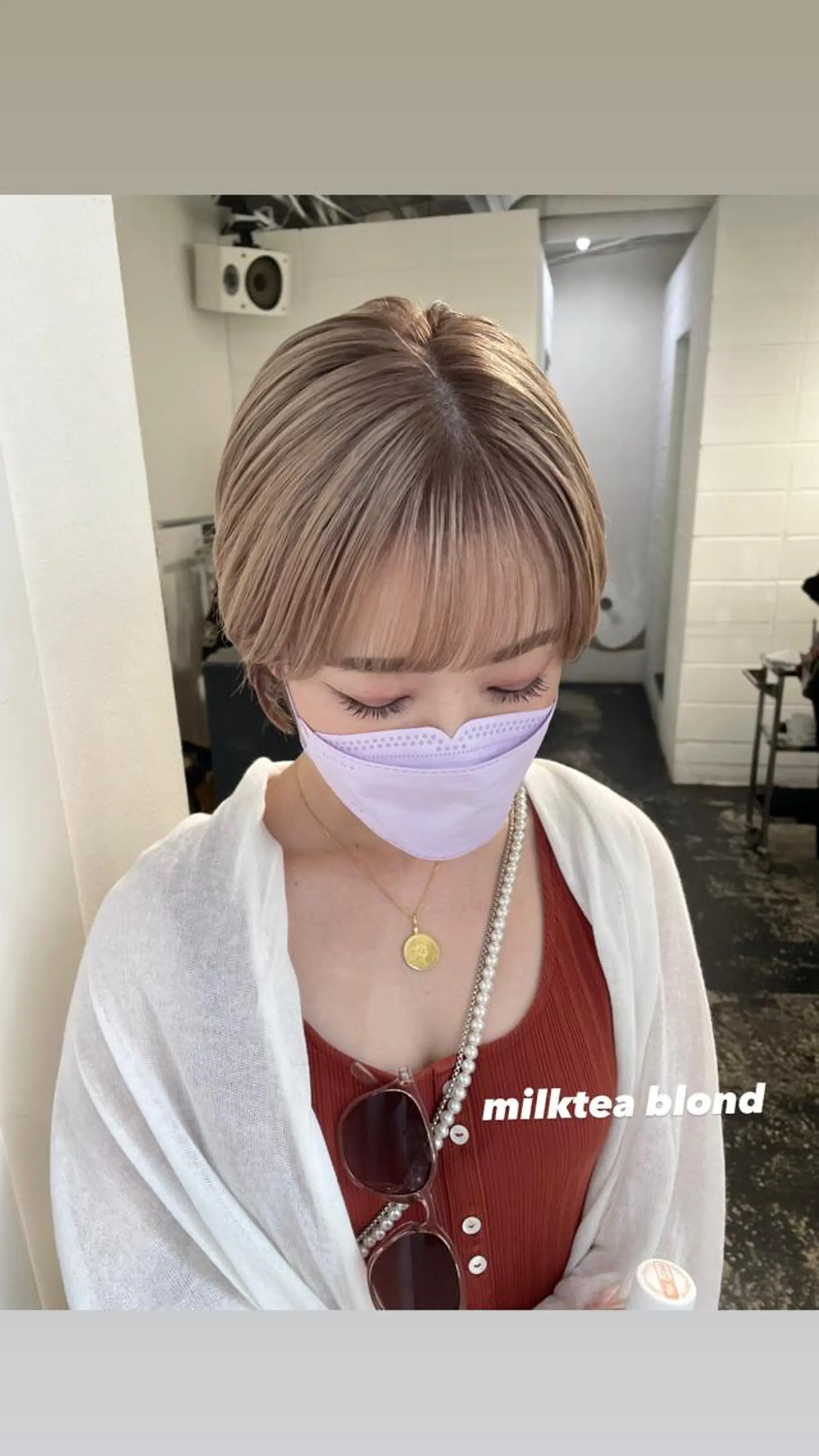 ショート カラー パーマ ヘアアレンジ メンズ キッズ ネイル マツエク・マツパ アイブロウ メンズブリーチ ブリーチ ブロンド カット ヘアカラー トリートメント 艶ハイトーン/ヘア アレンジAYAKAのヘアスタイル