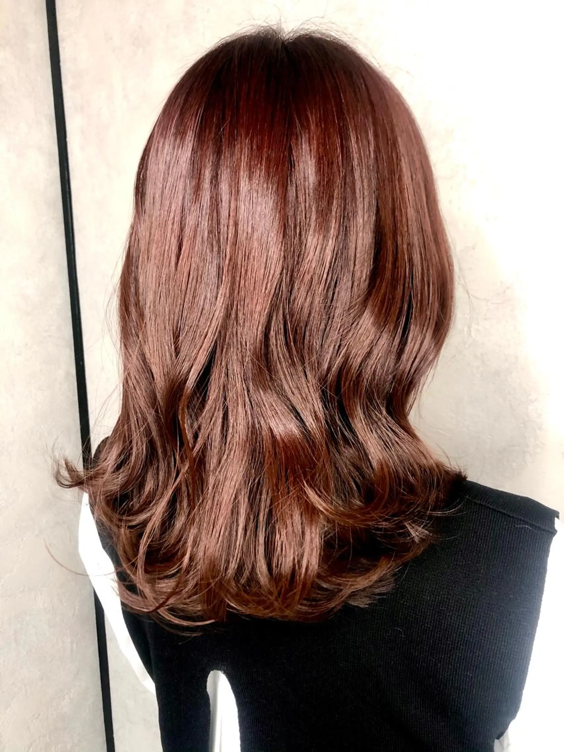 ミディアム ピンクブラウン 韓国風ヘア カット ヘアカラー トリートメント 💗艶カラー💗 CECILのヘアスタイル