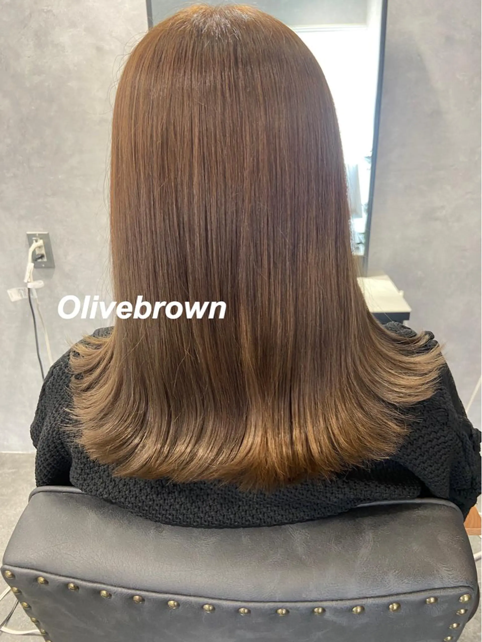 セミロング カラー 透明感カラー オリーブカラー ヘアカラー トリートメント プルエクステ/インナ ーカラー🦊はるなのヘアスタイル