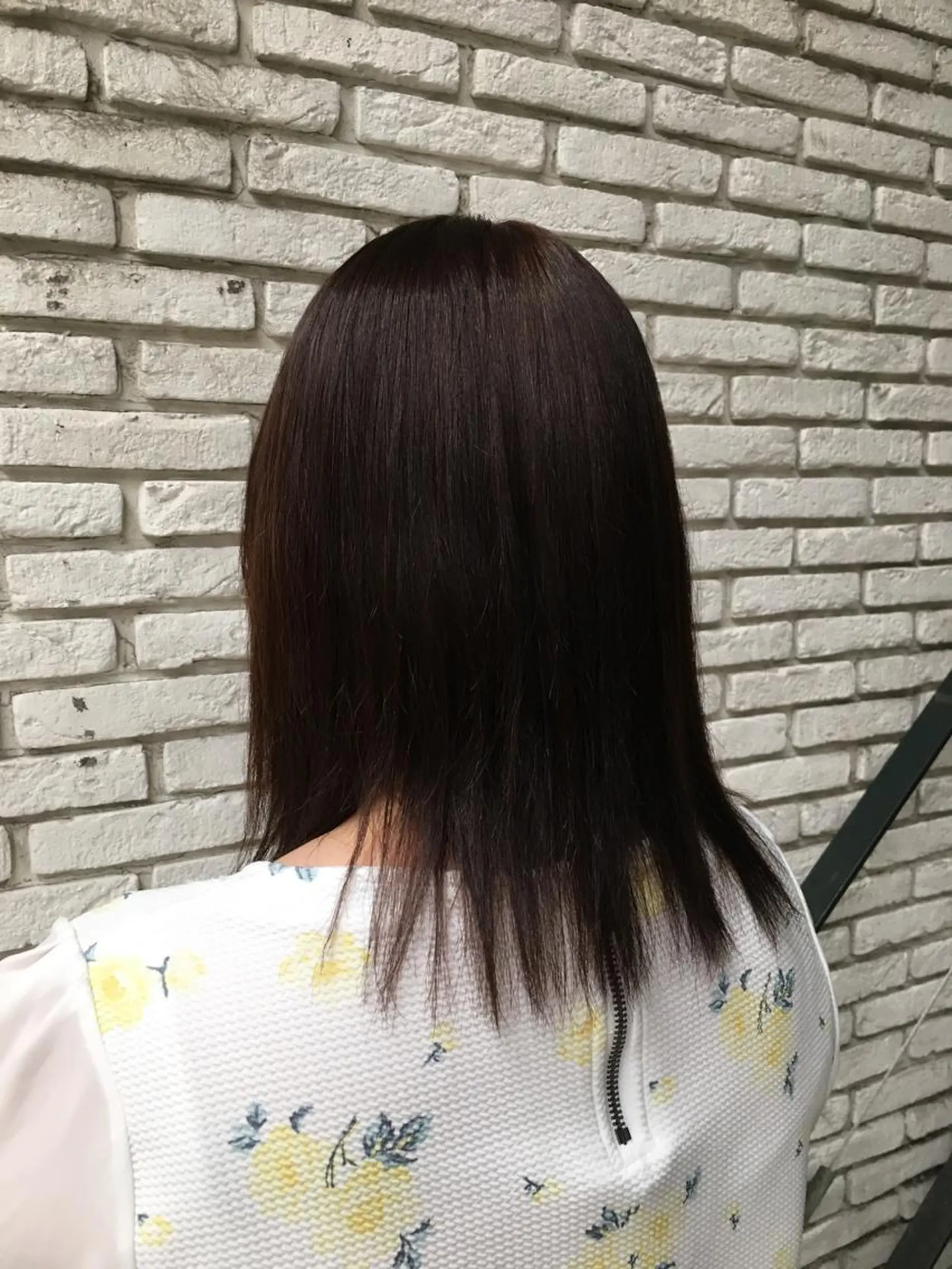 セミロング パーマ ストレートパーマ Lapel green所属・Lapelgreen 森町 / AOIのヘアスタイル