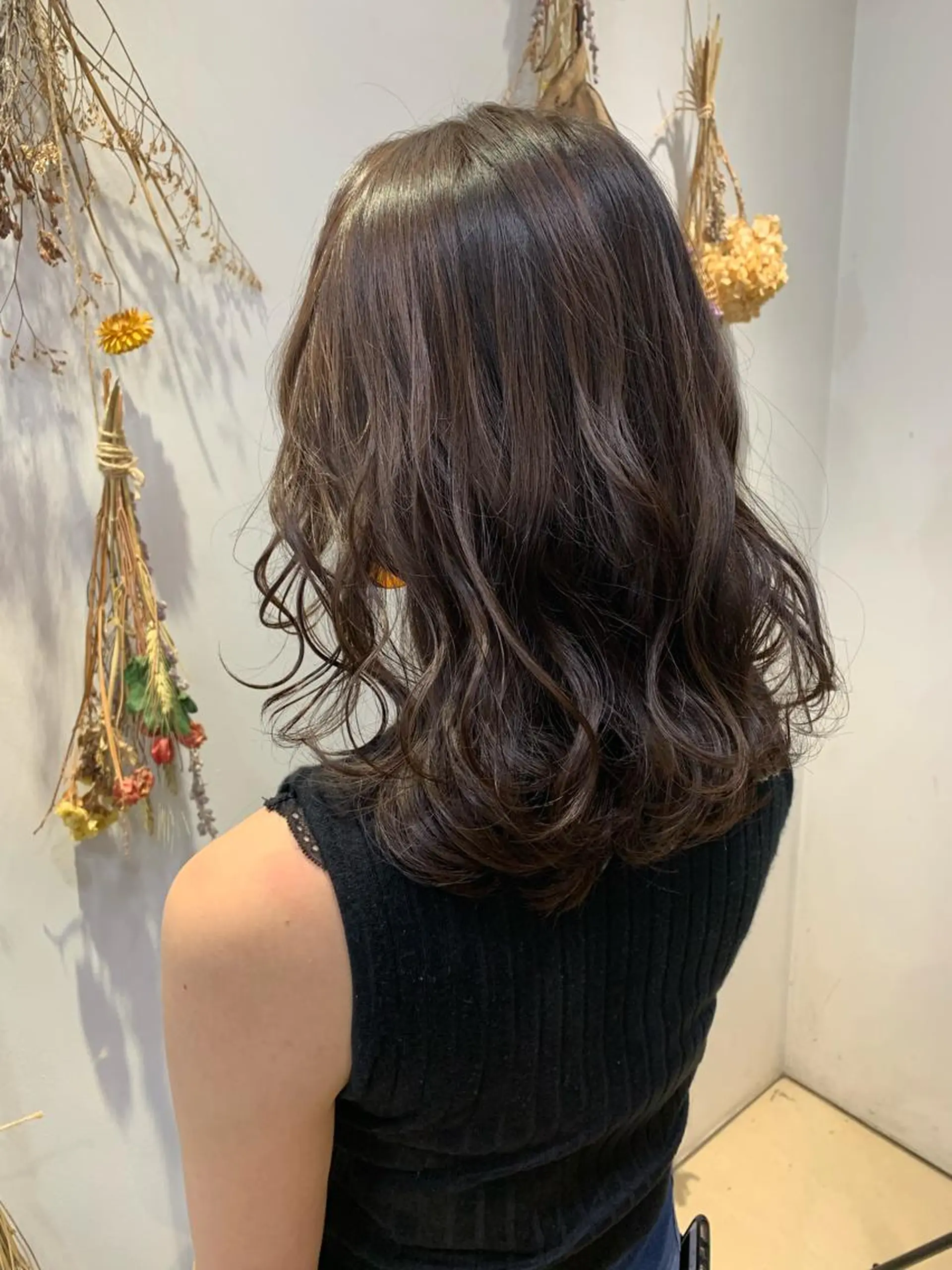 セミロング カラー 縮毛矯正/髪質改善 /韓国風　山川春輝のヘアスタイル