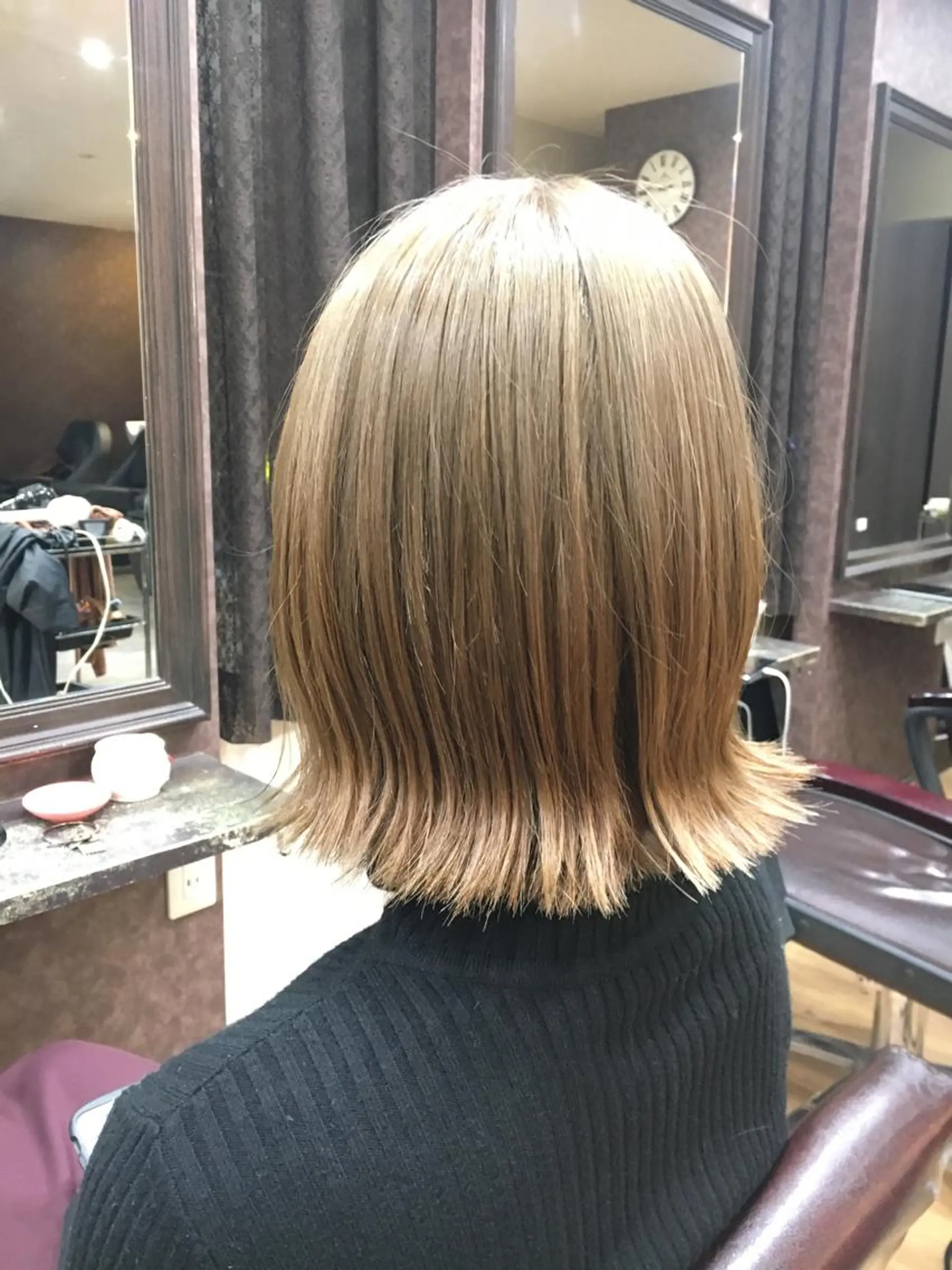 ミディアム カラー 髪質改善🩵艶髪 ストレート🩵山口のヘアスタイル