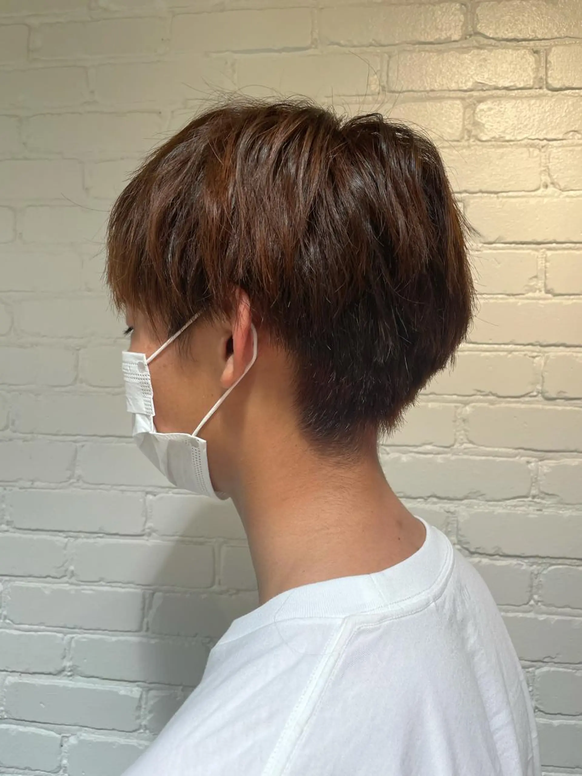 カラー メンズ ベージュカラー オレンジ オレンジベージュ 小柳 歩美のヘアスタイル