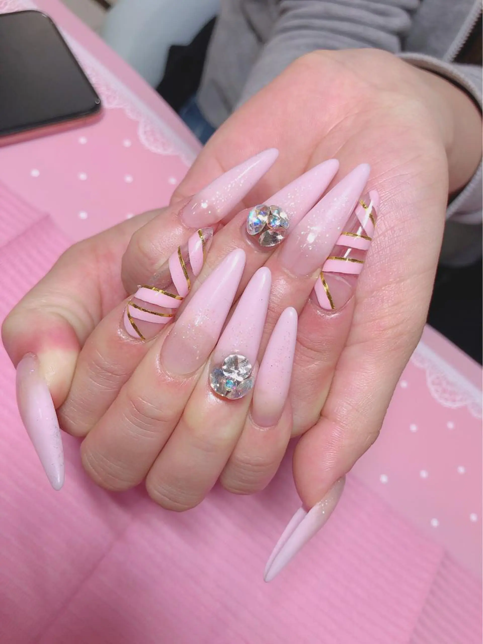 ロング ネイル ハンドネイル 《LB》ラブリエ Nail&eyeのマツエク・マツパデザイン