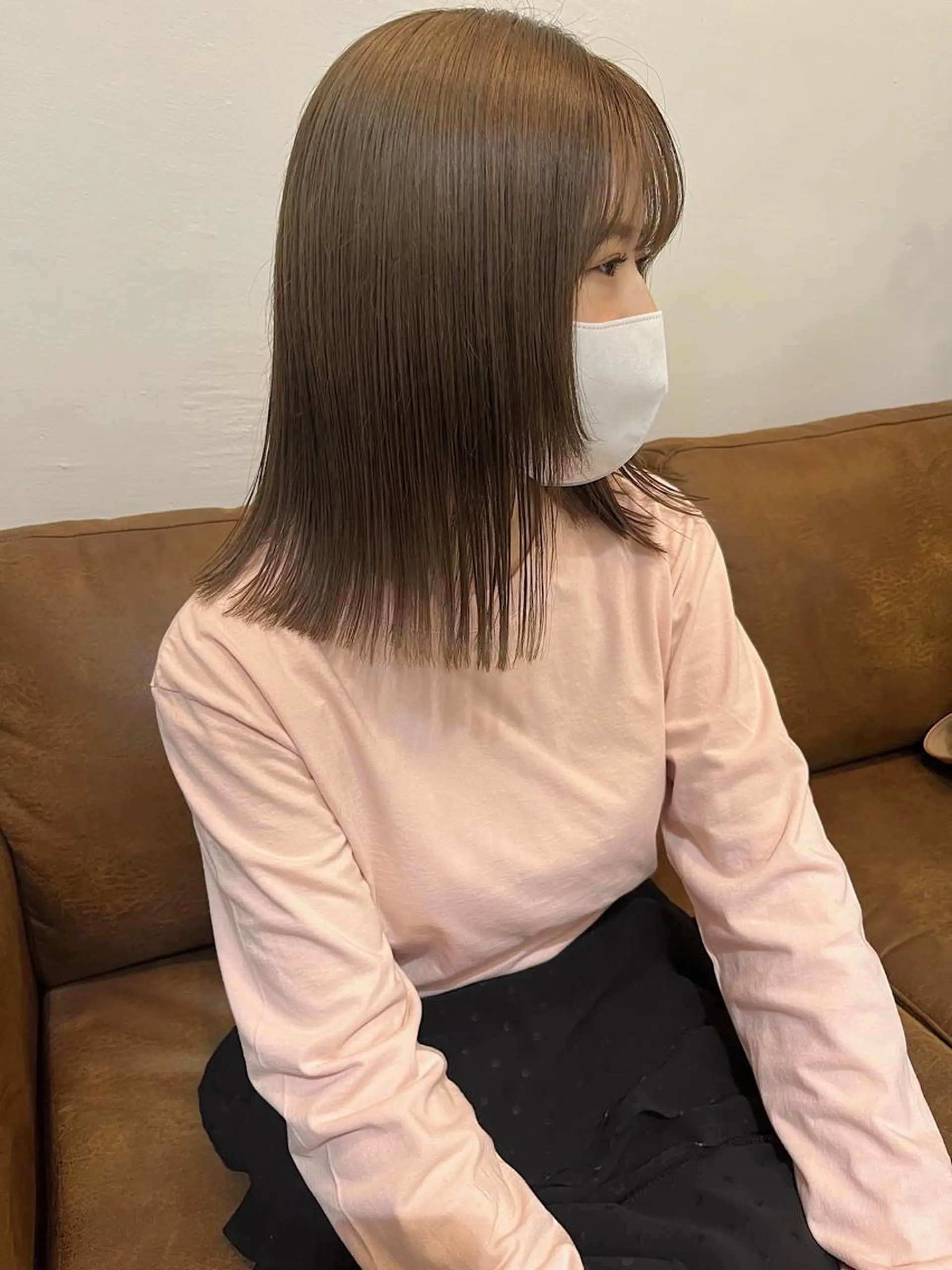 ミディアム ヘアカラー トリートメント 西山 紗耶香🪽 透明感カラー/ボブのヘアスタイル