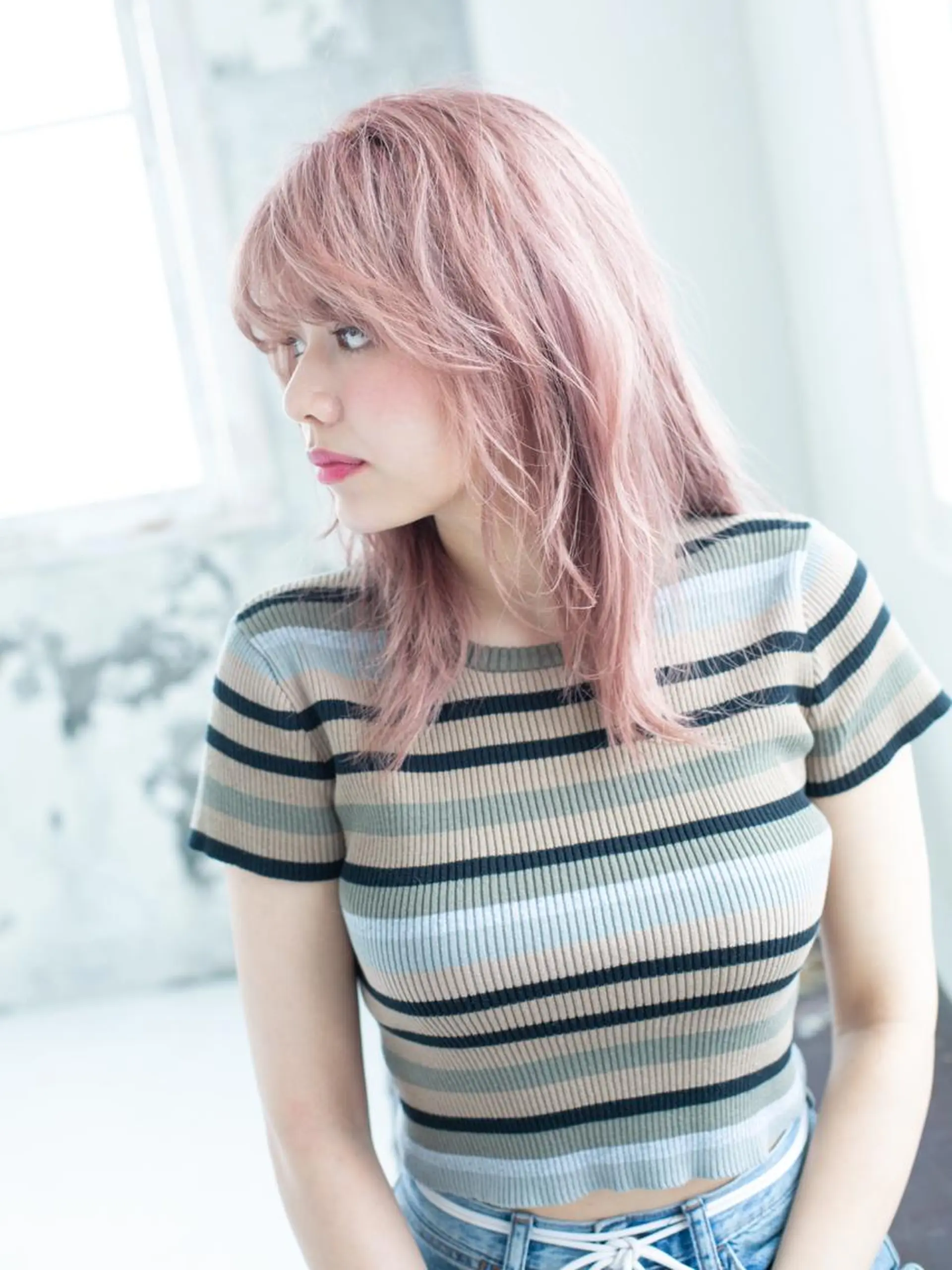 ショート カラー ヘアアレンジ グレージュ ピンクカラー カット ヘアカラー トリートメント 北九州美容室 🕊️わかな✂︎のヘアスタイル