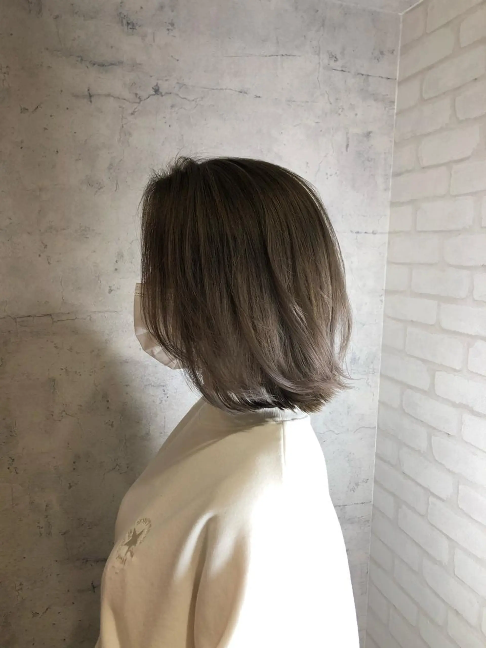 ミディアム ヘアカラー トリートメント 髪質改善 MAKIのヘアスタイル