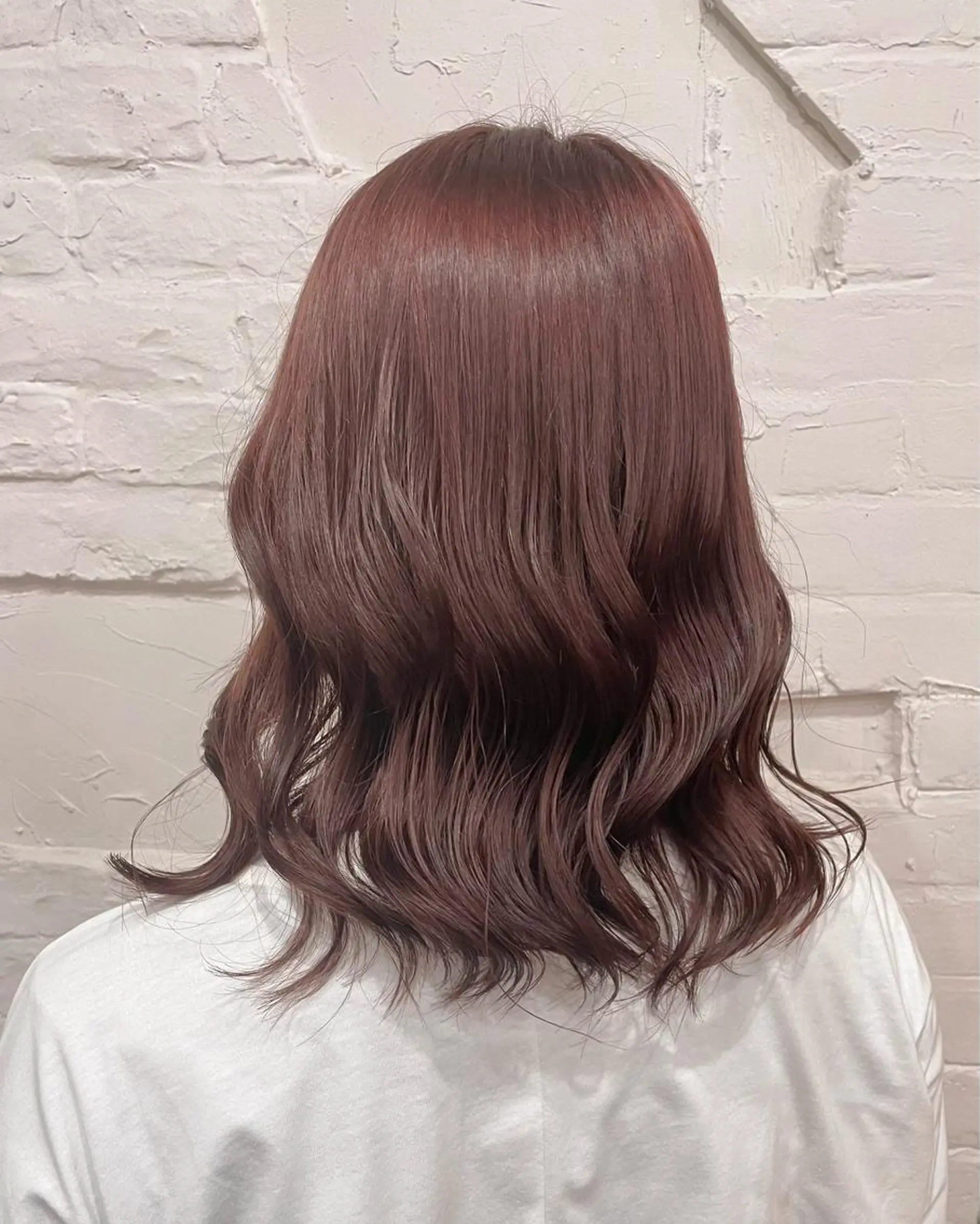 ミディアム カラー カット ヘアカラー トリートメント 【ピンク/韓国ヘア/ ヘアセット】亜海のヘアスタイル