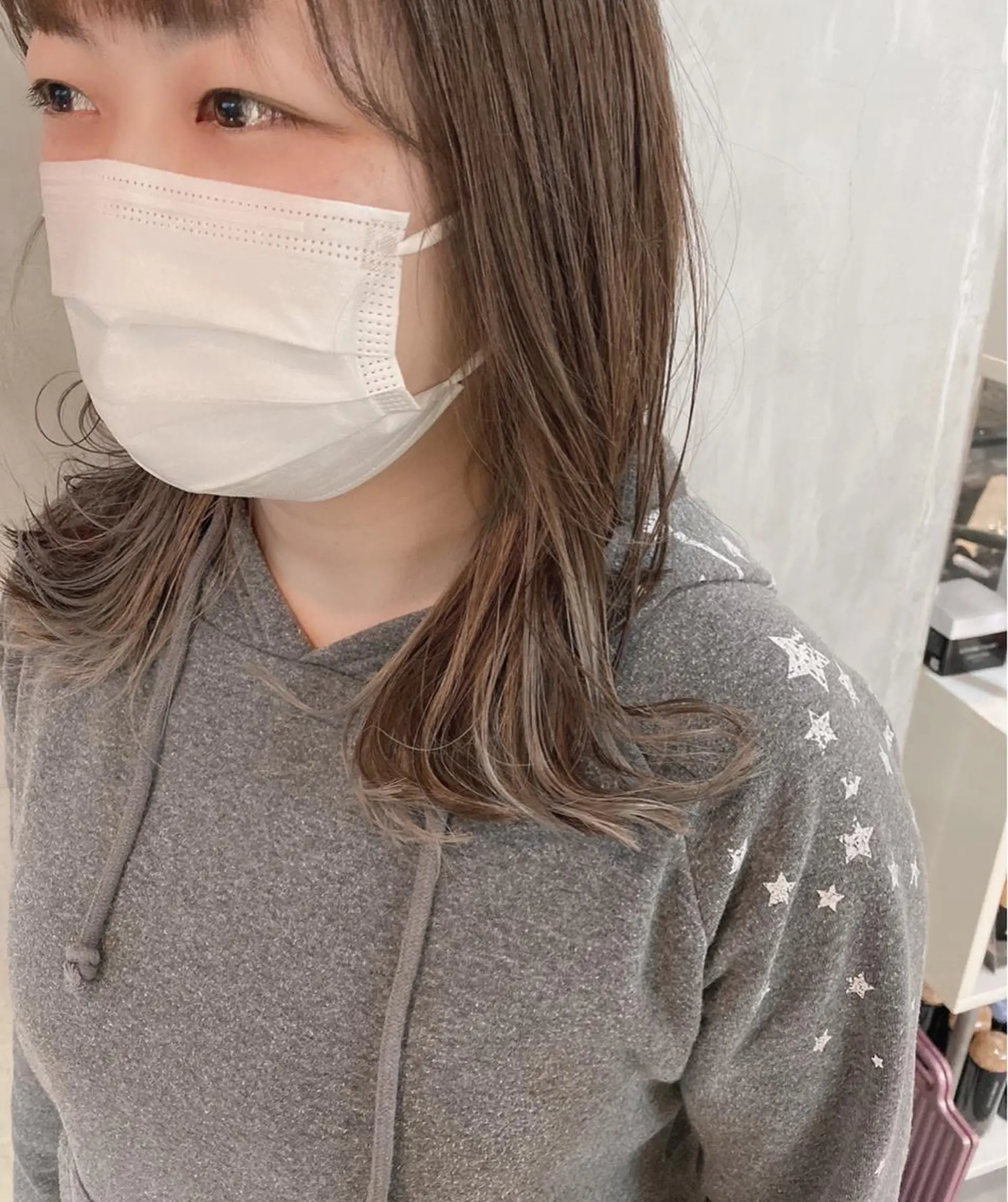 ミディアム カラー ヘアアレンジ ハイライトカラー インナーカラー ハイライト stylist/蛯谷 珠里のヘアスタイル