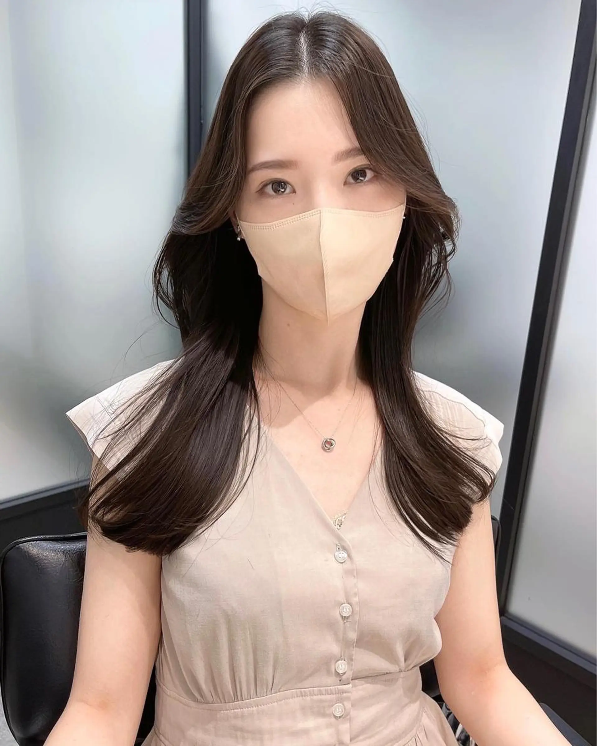 ロング カット ヘアカラー トリートメント 韓国レイヤーカット 髪質改善▫️水野有真のヘアスタイル