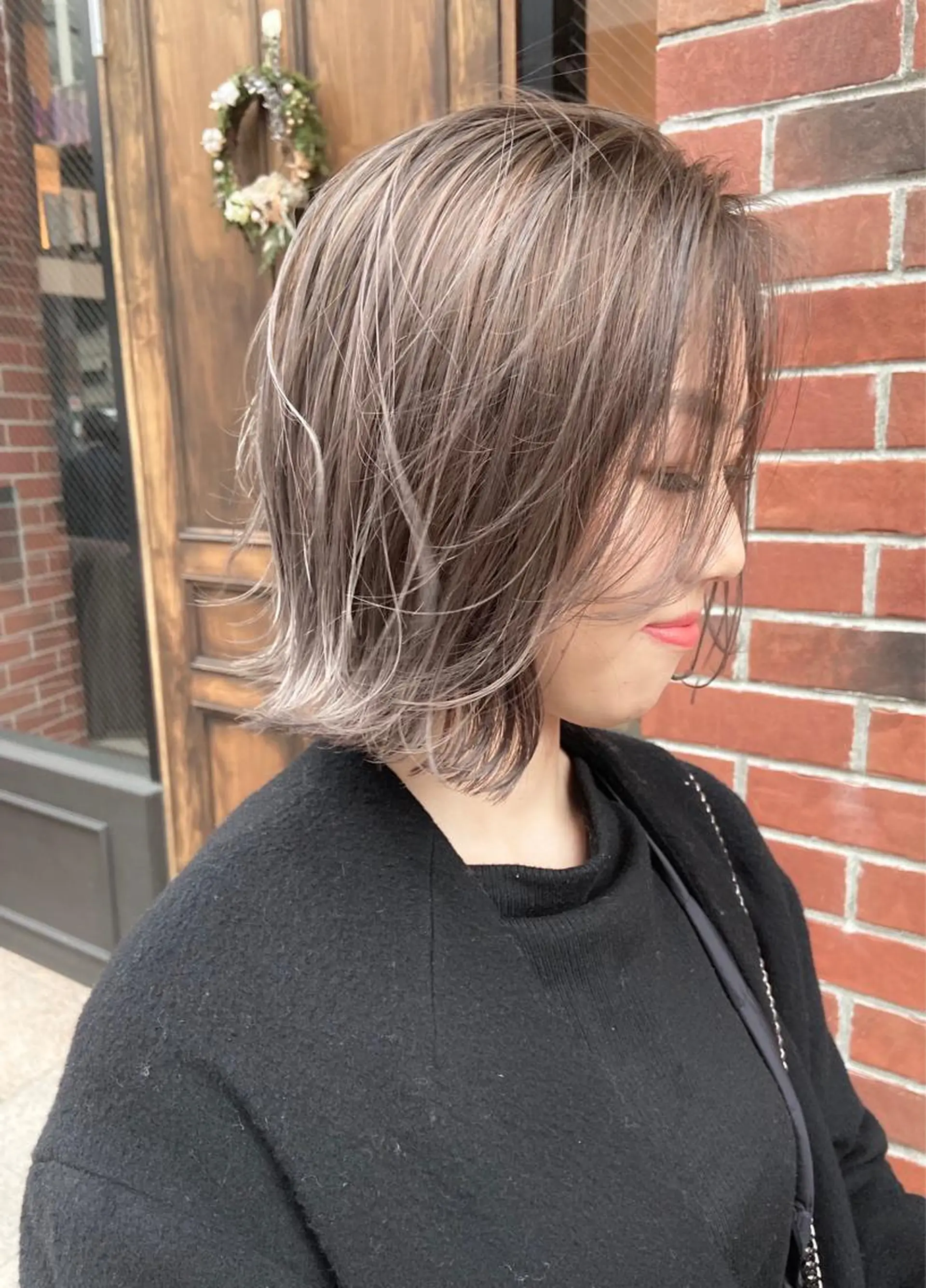 ミディアム カラー パーマ ヘアアレンジ 酸性縮毛矯正のプロ 杉山玲介のヘアスタイル