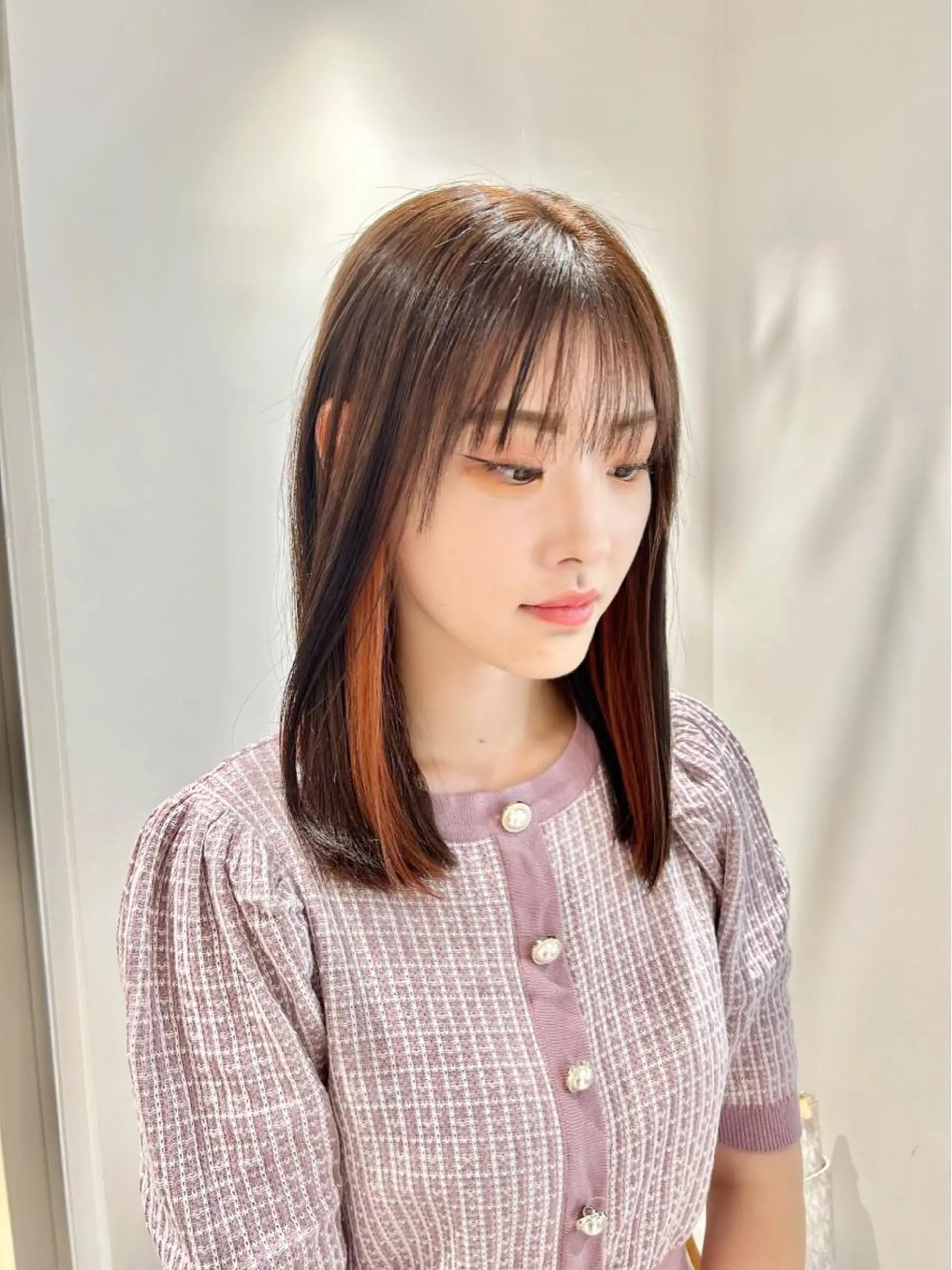 セミロング カラー ヘアアレンジ ネイル マツエク・マツパ 韓国マツエク/まつパ 🎀misaki🎀のマツエク・マツパデザイン