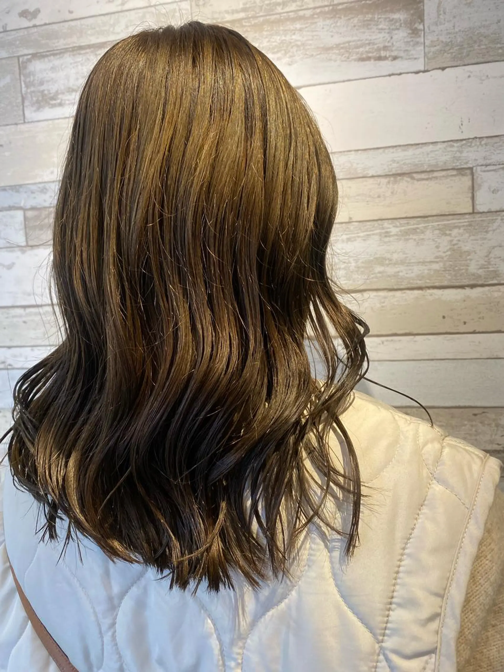 ミディアム カラー ベージュカラー ヘアカラー トリートメント 波巻き/メンズ/ ショート/☆いとみなのヘアスタイル