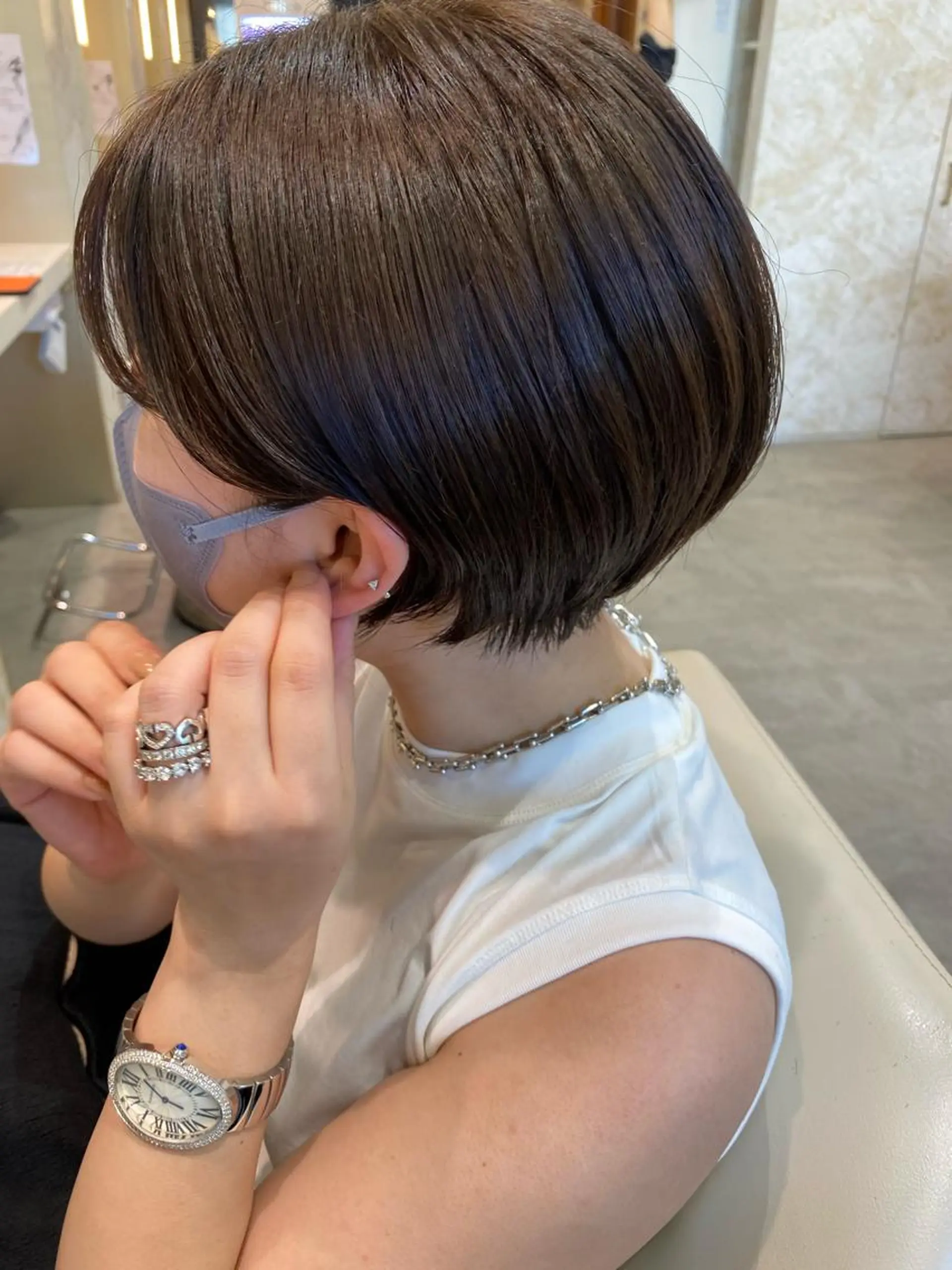 ショート カラー 店長/mao/ 前髪/顔周りカットのヘアスタイル