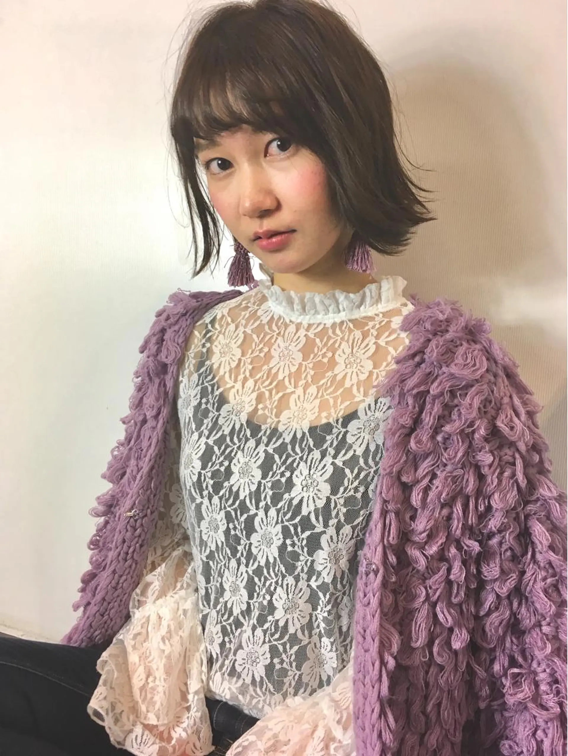 ミディアム カラー パーマ 外ハネヘア toi【トワ】所属・安達 俊亮のヘアスタイル