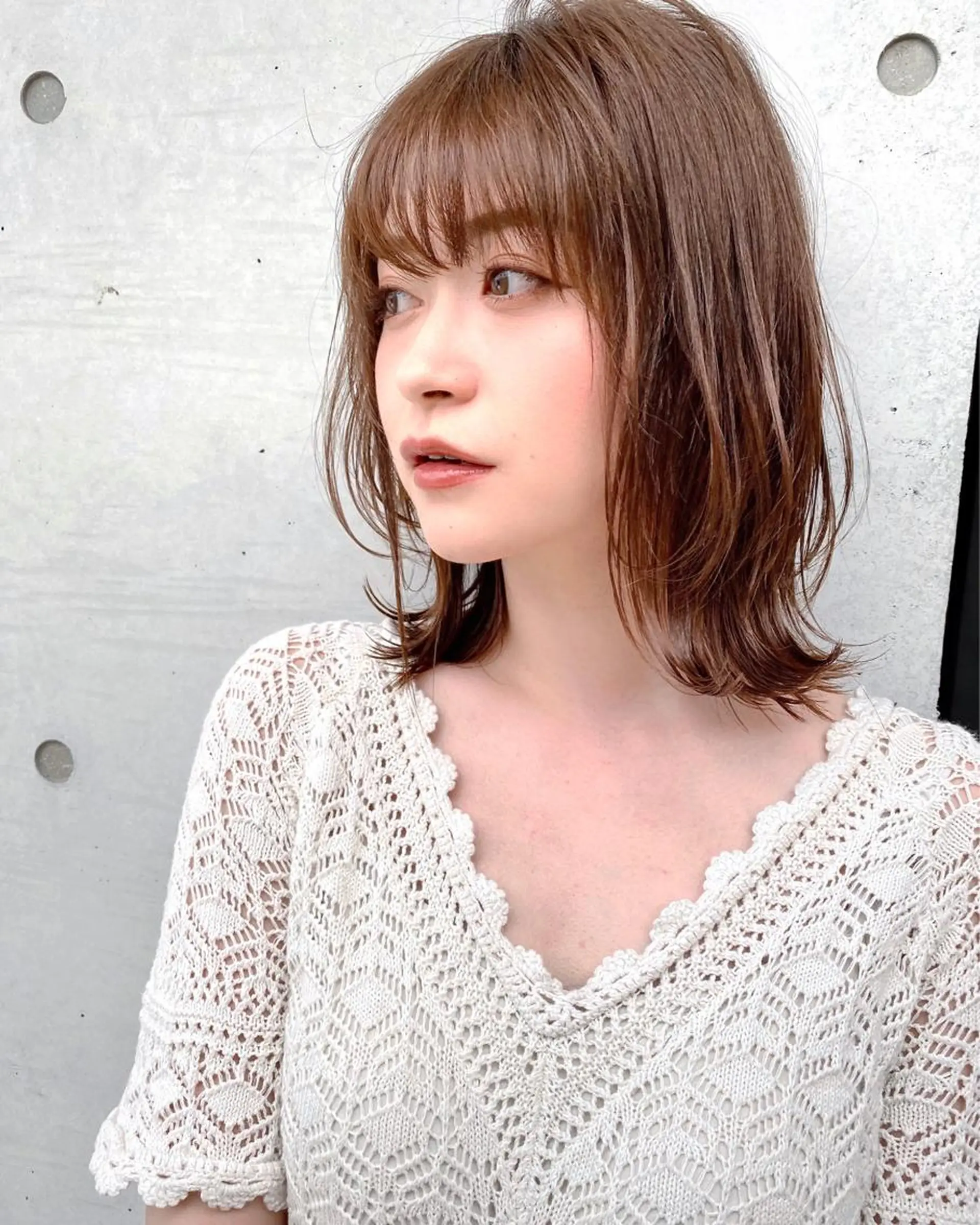 ミディアム カラー ボブ くびれヘア レイヤーカット SALOWIN吉祥寺suite店所属・似合わせレイヤー 🇰🇷荒木洋文のヘアスタイル