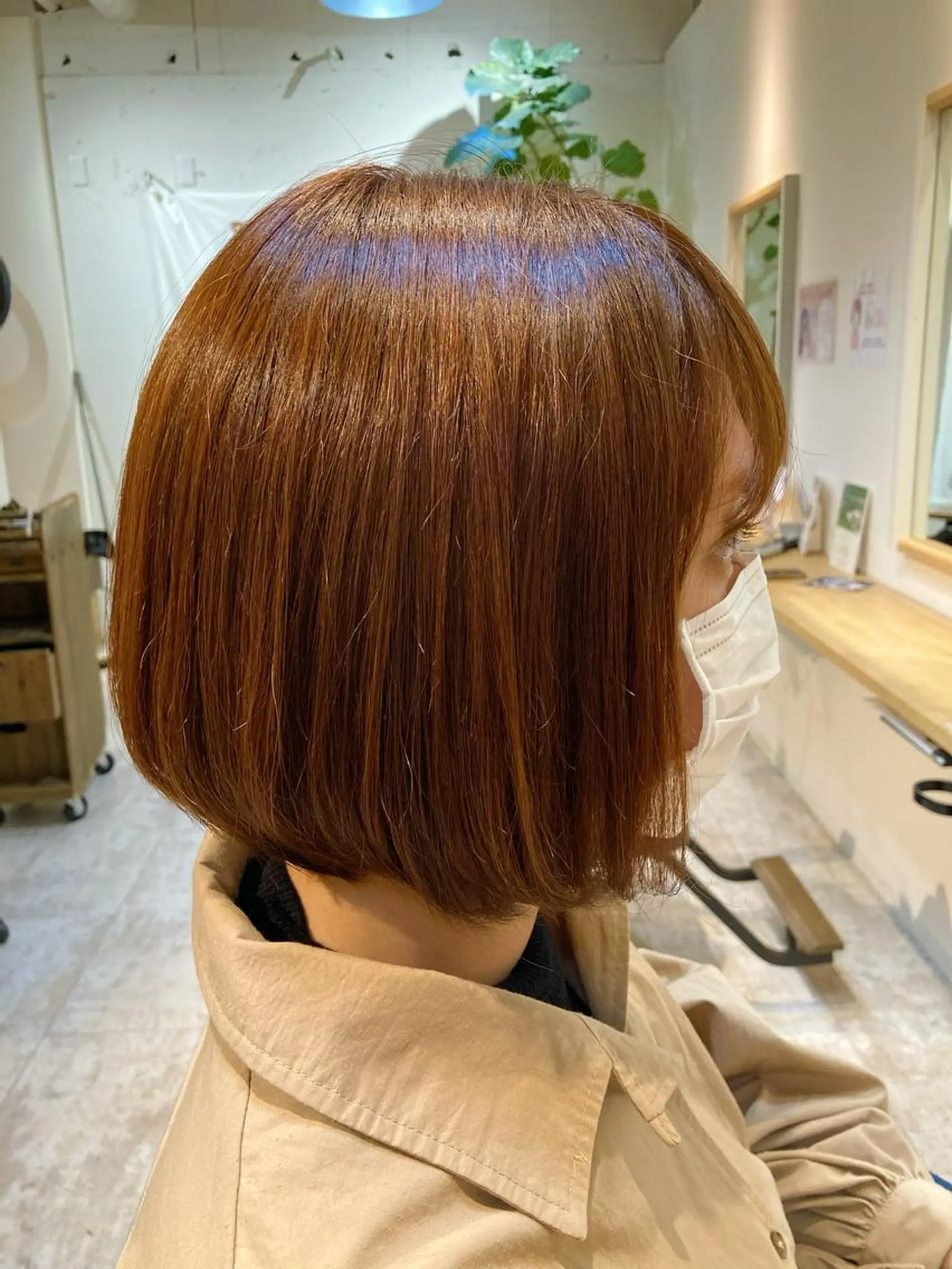 ミディアム カラー ブラウンカラー カッパーブラウン カット ヘアカラー トリートメント en't所属・【女性指名No.1】 西口直子のヘアスタイル