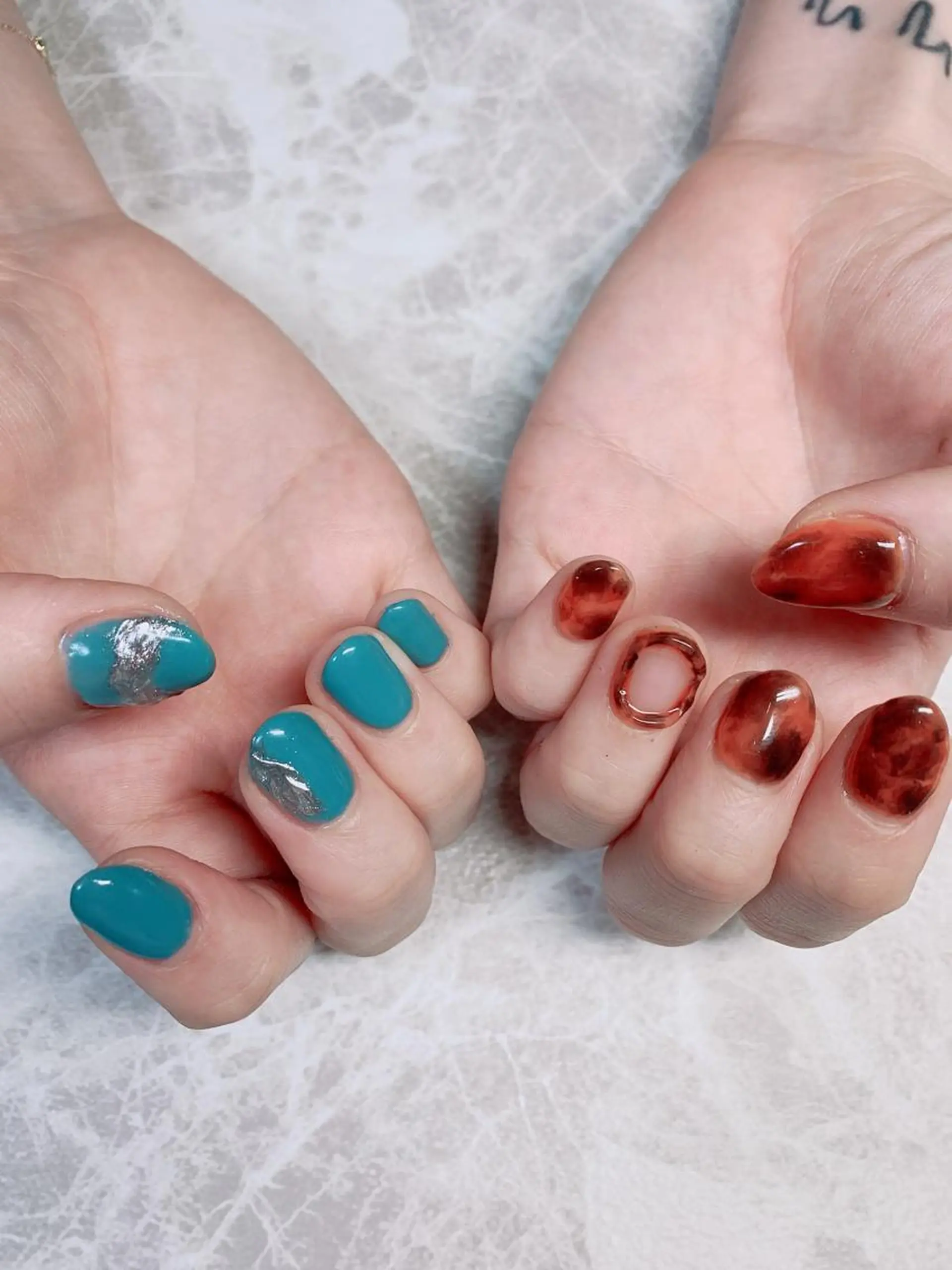 ネイル べっ甲ネイル ミラーネイル ワンカラーネイル 痩身/脱毛/ネイル HARUKAのエステ・リラクイメージ