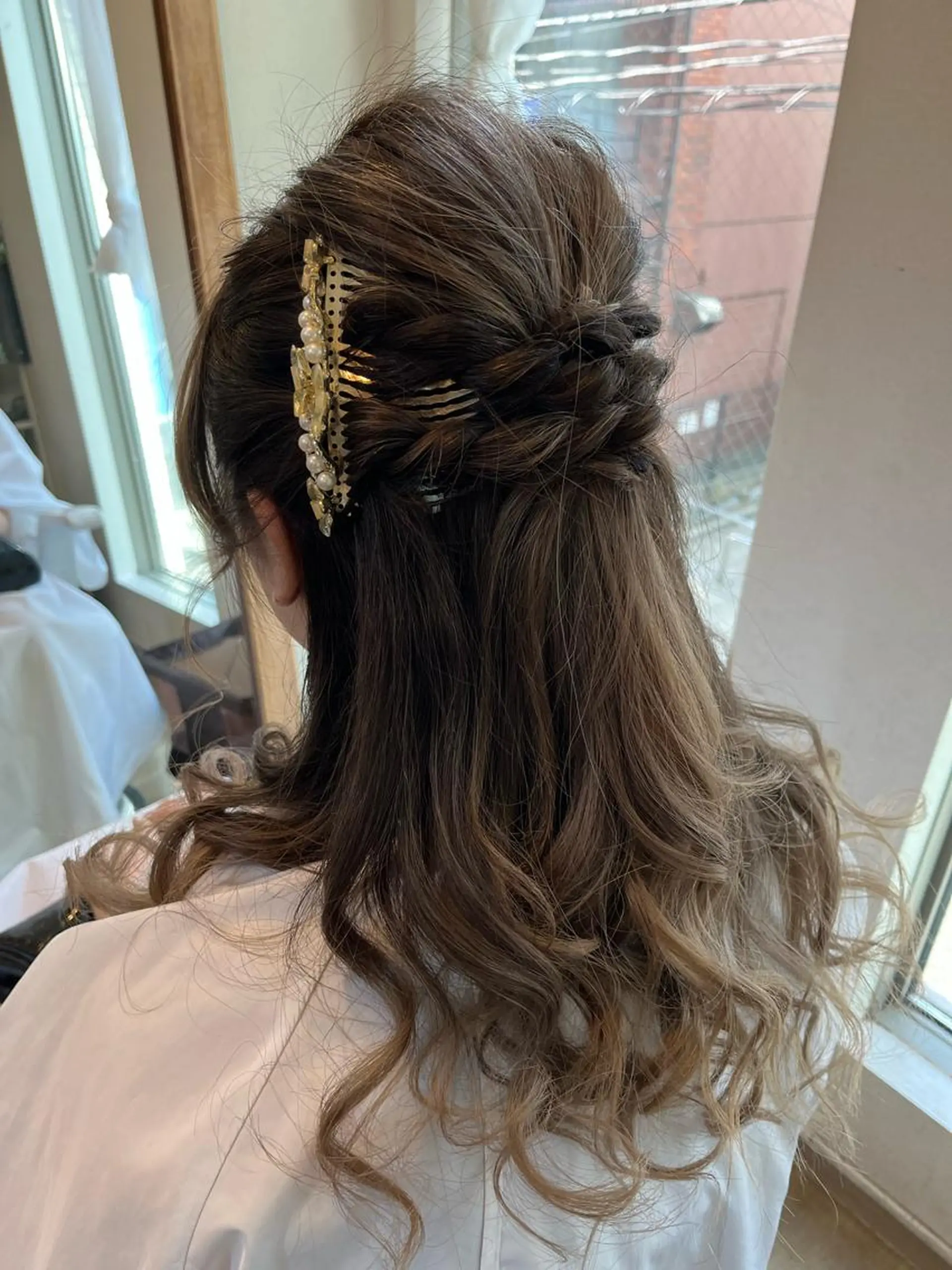 セミロング ヘアアレンジ ハーフアップ 山本 ひろ美のその他イメージ