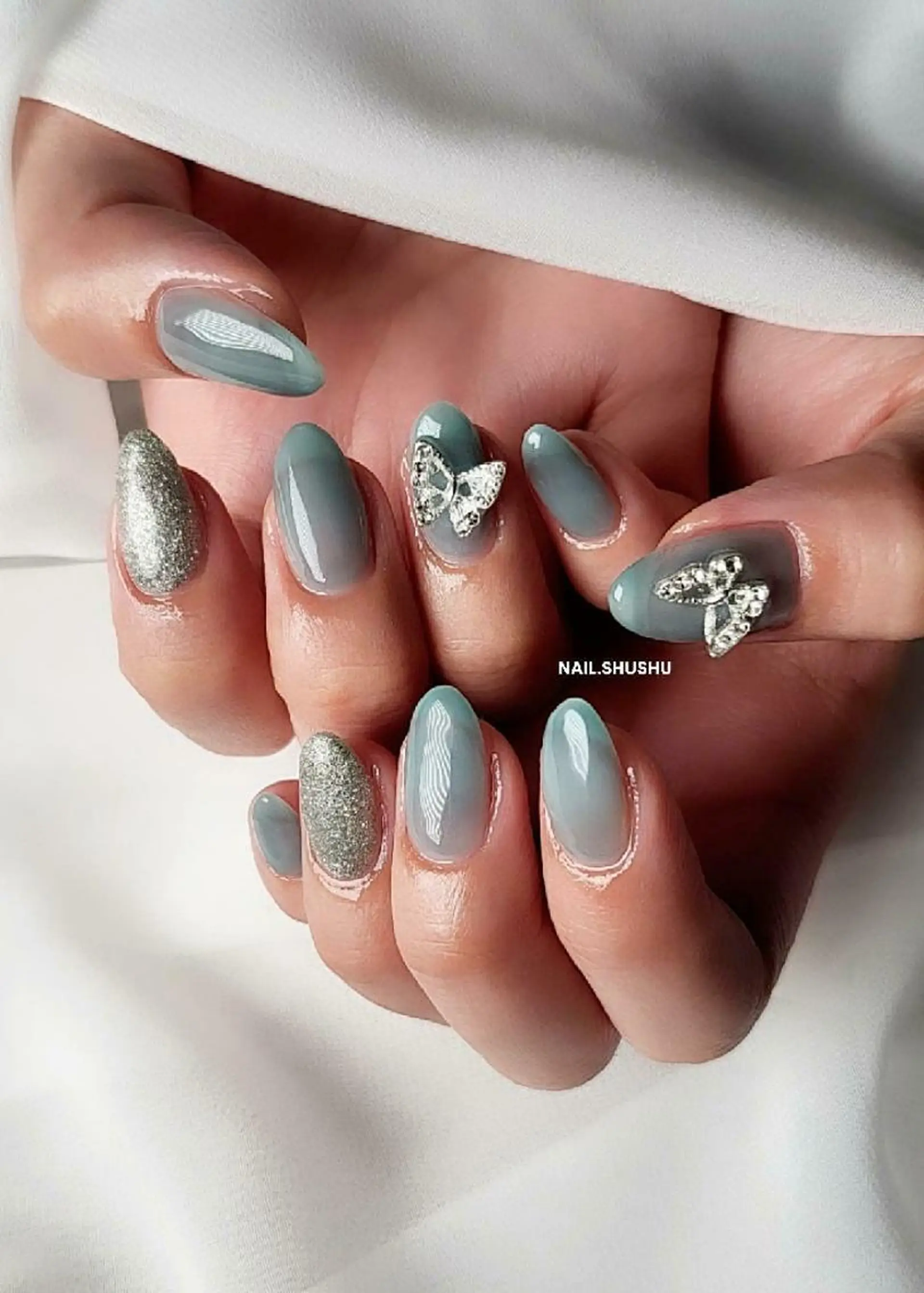 ネイル 持ち込み ニュアンスネイル ワンカラーネイル シンプルネイル 春ネイル 3dパーツ/流行り 👧shushu❤️のネイルデザイン