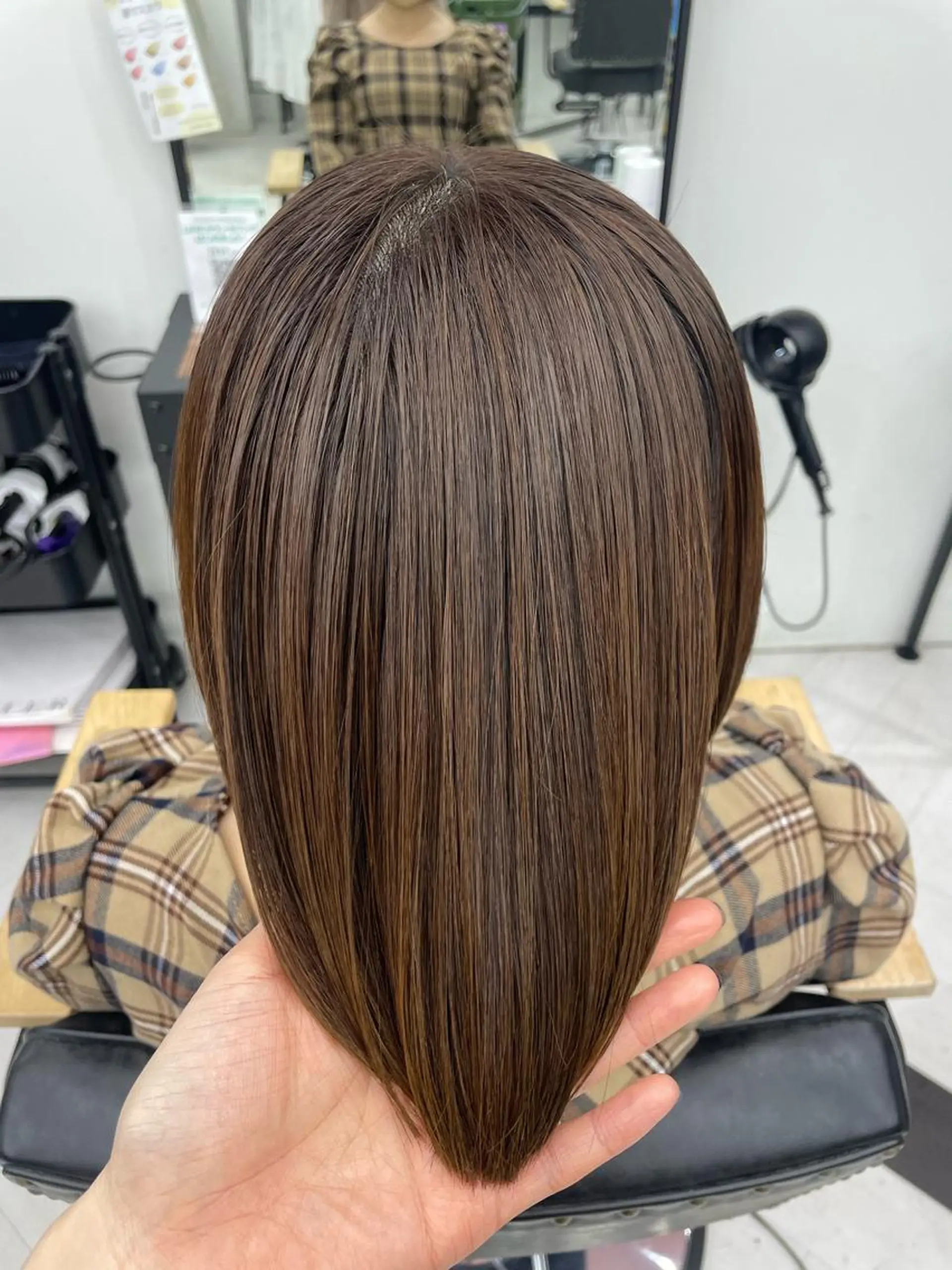 ロング カラー パーマ ヘアアレンジ メンズ キッズ ネイル マツエク・マツパ アイブロウ mona/ ストレートスタイル✨のヘアスタイル