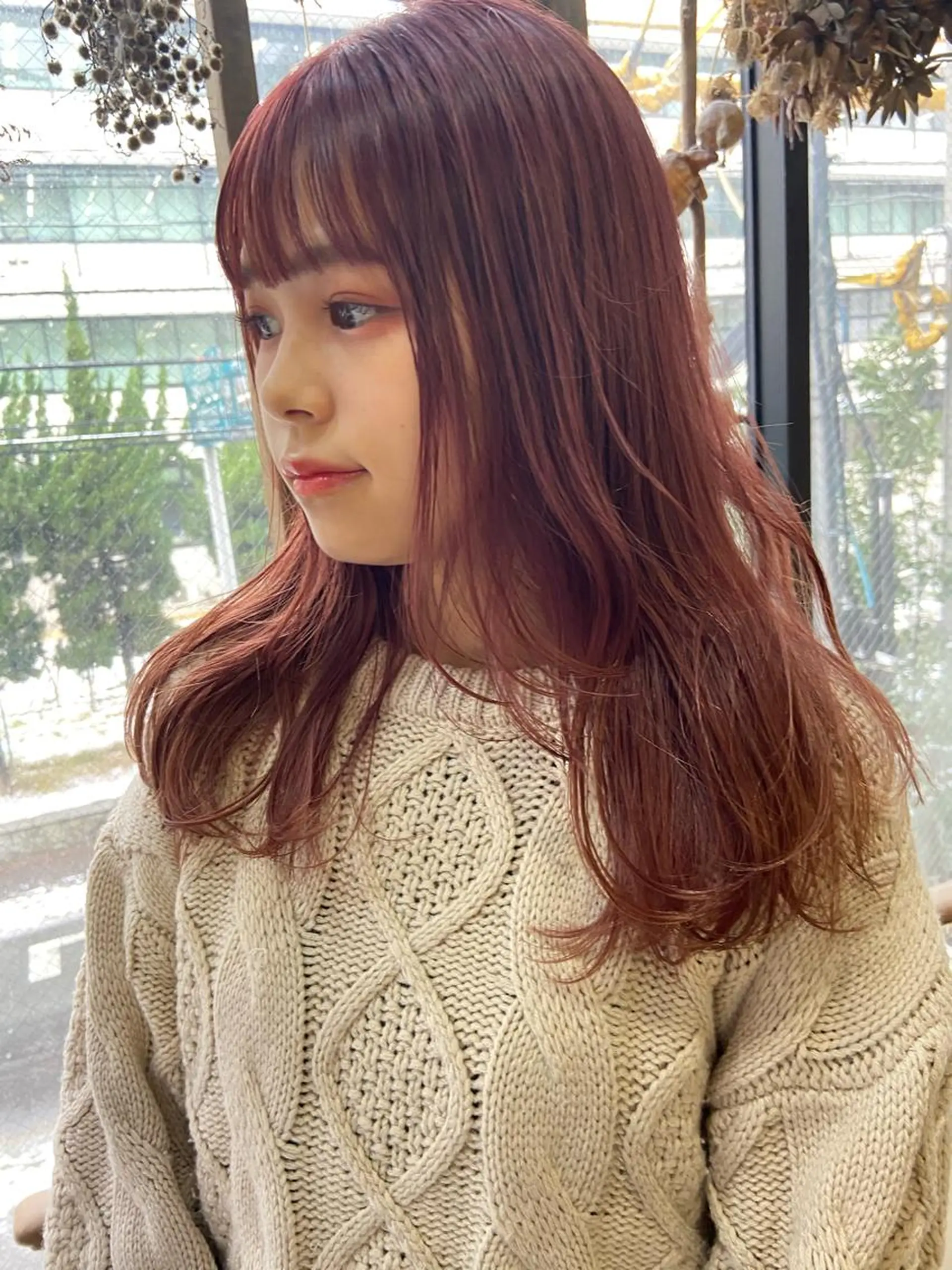 セミロング カラー ブリーチ ピンクカラー 松尾太樹 【pia】福岡美容室のヘアスタイル