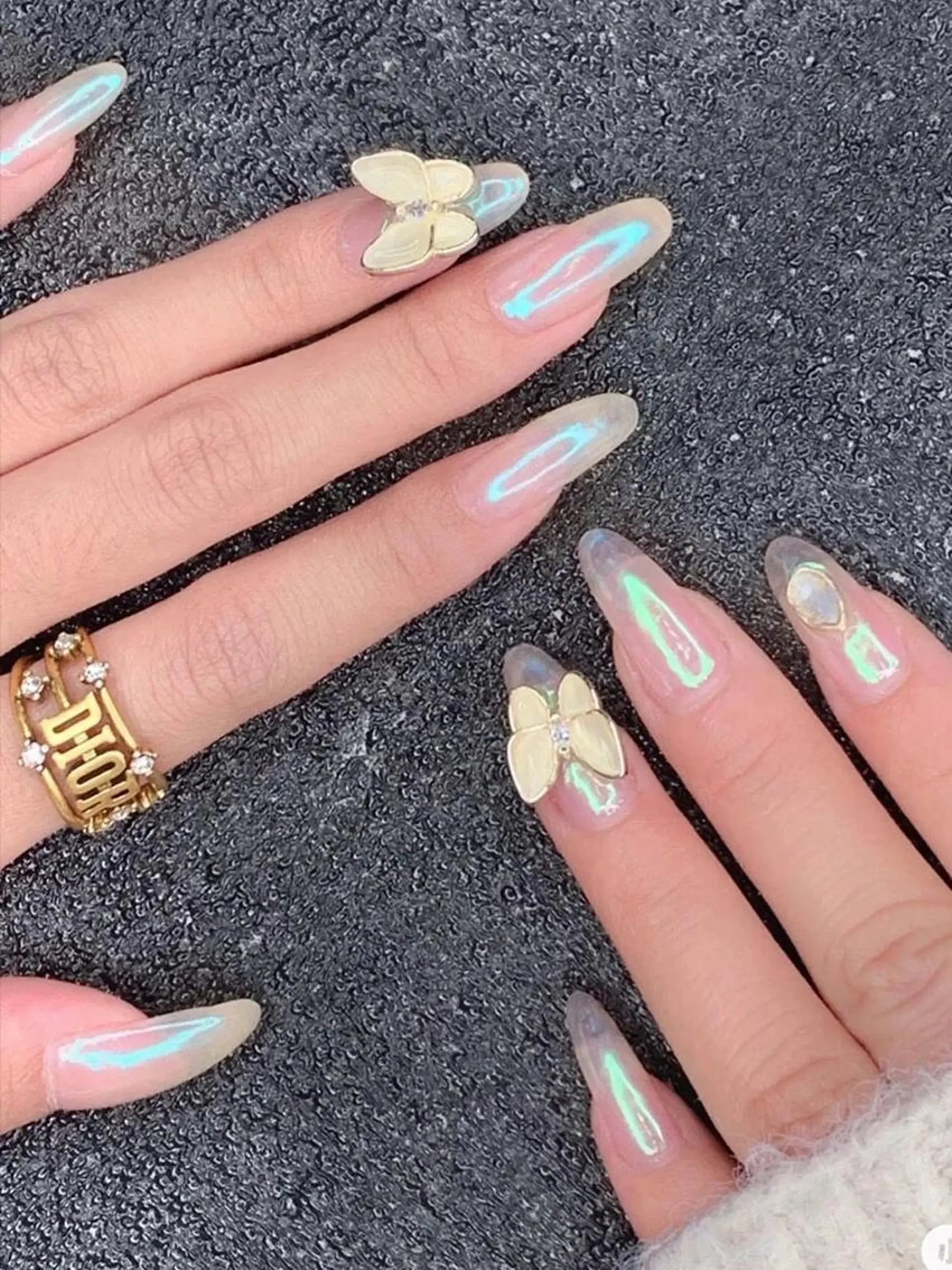 ネイル ハンドネイル ネイリストゆか💅 長さだし、深爪矯正のネイルデザイン