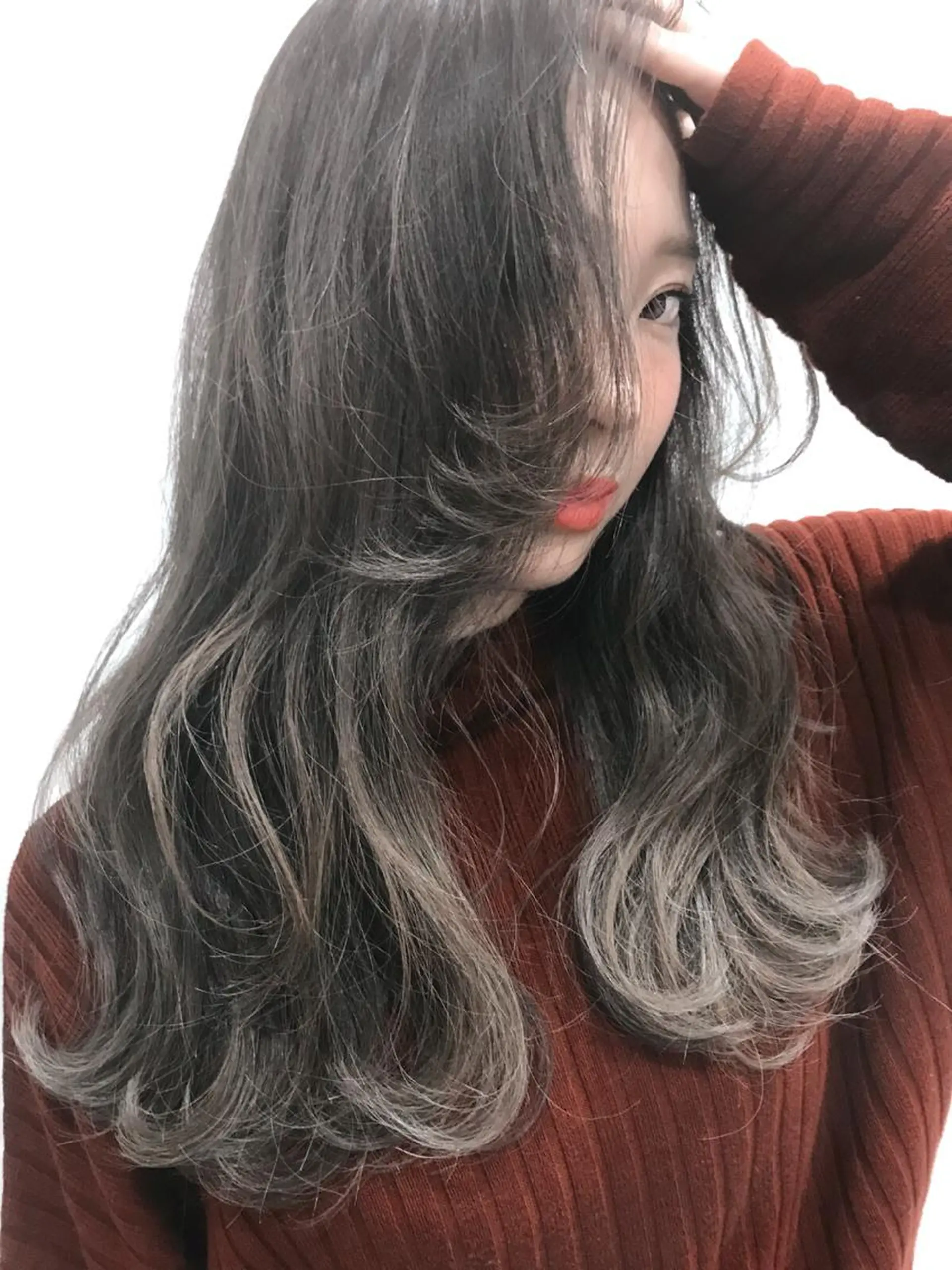 セミロング カラー カット パーマ WATARU🔥／ 外国人風ハイライトのヘアスタイル