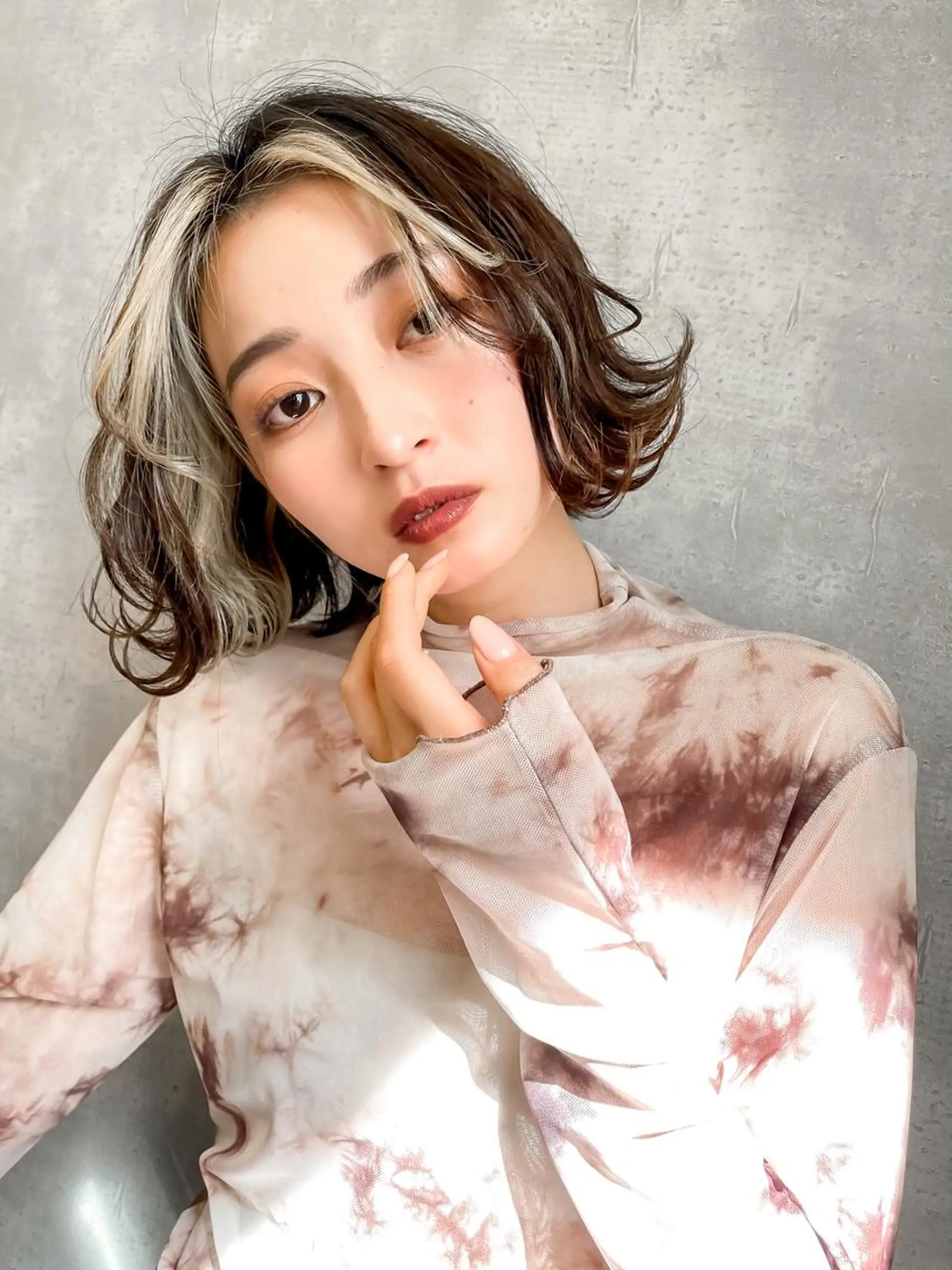 ミディアム ミストバング alotta所属・栗本 博史のヘアスタイル