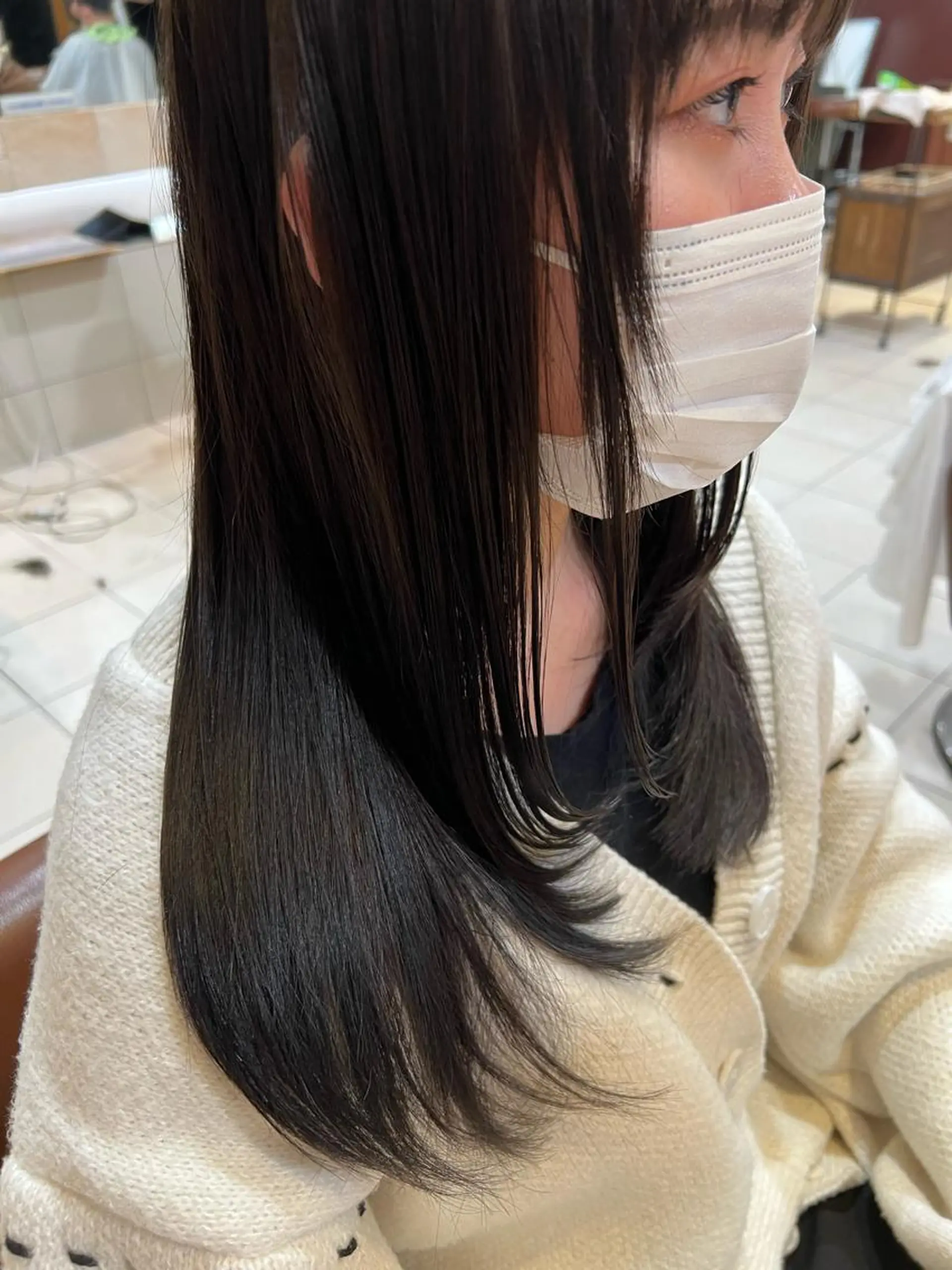 セミロング 顔まわりレイヤー 顔周りカット レイヤーカット 川崎レイヤーカット /江口真正のヘアスタイル