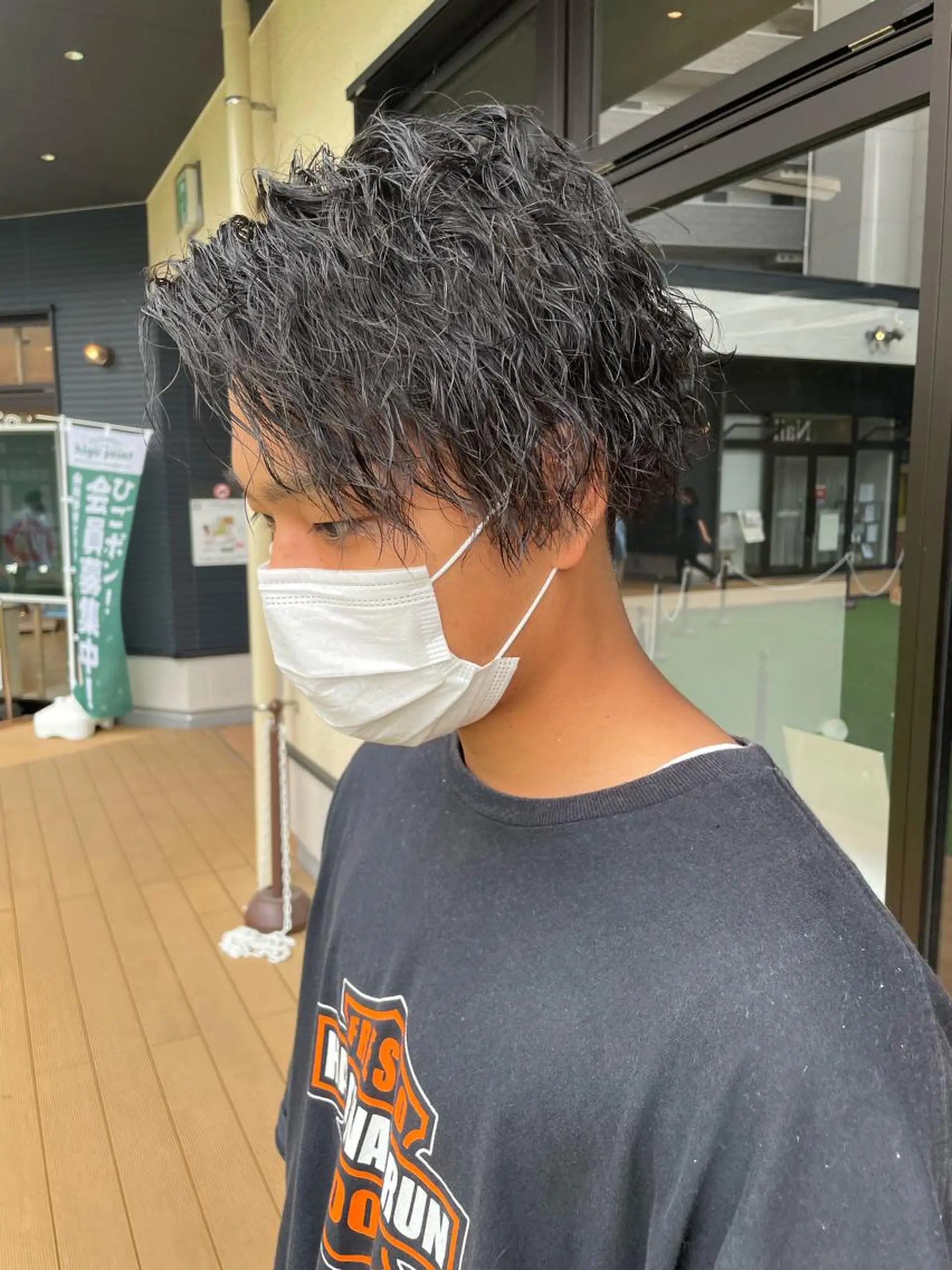 ショート パーマ メンズ メンズパーマ ツイストスパイラルパーマ スパイラルパーマ パーマ メンズヘア特化 崎田 成人のヘアスタイル