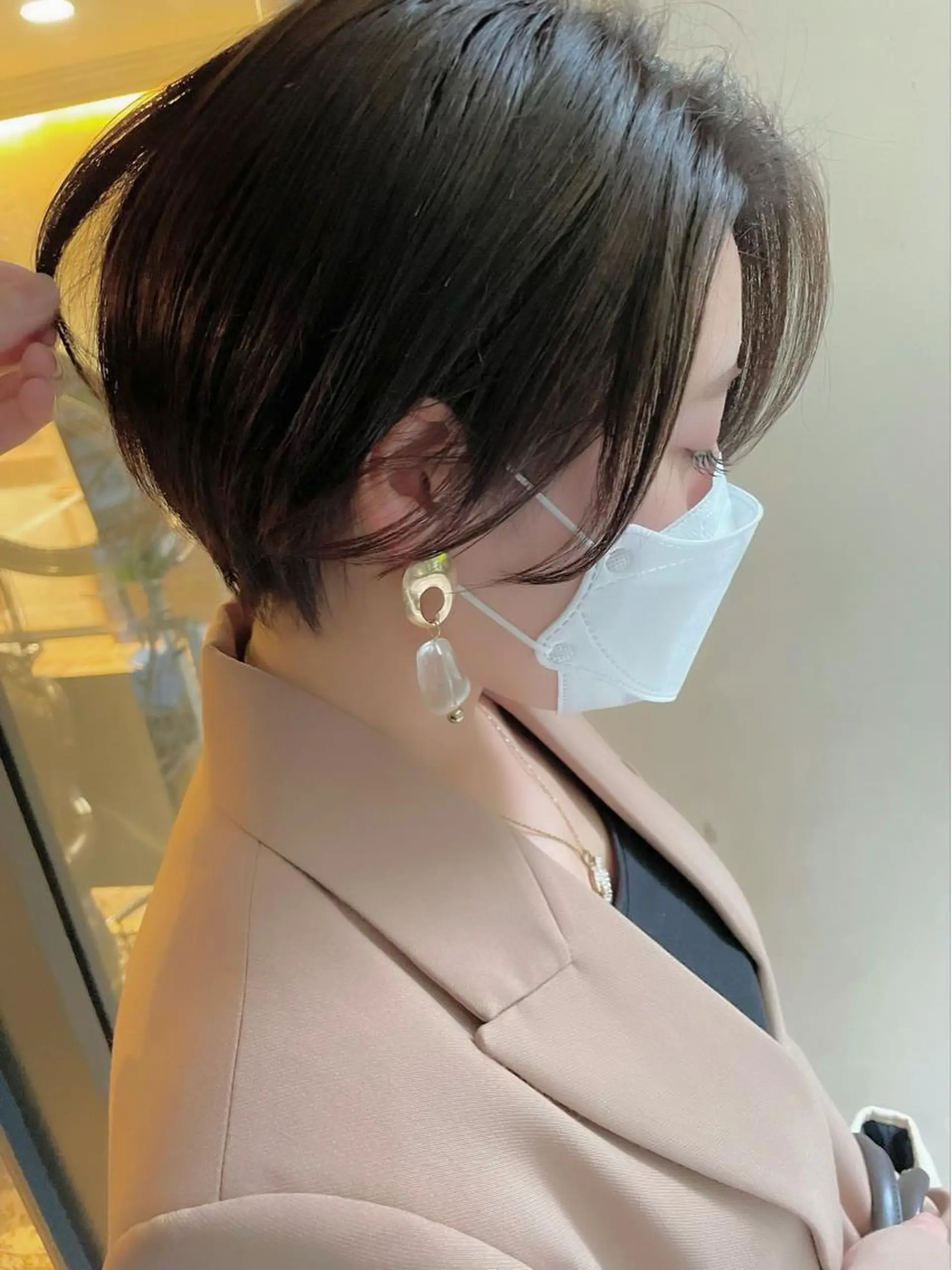 ショート ショート ボブ 梅田 木戸健人のヘアスタイル