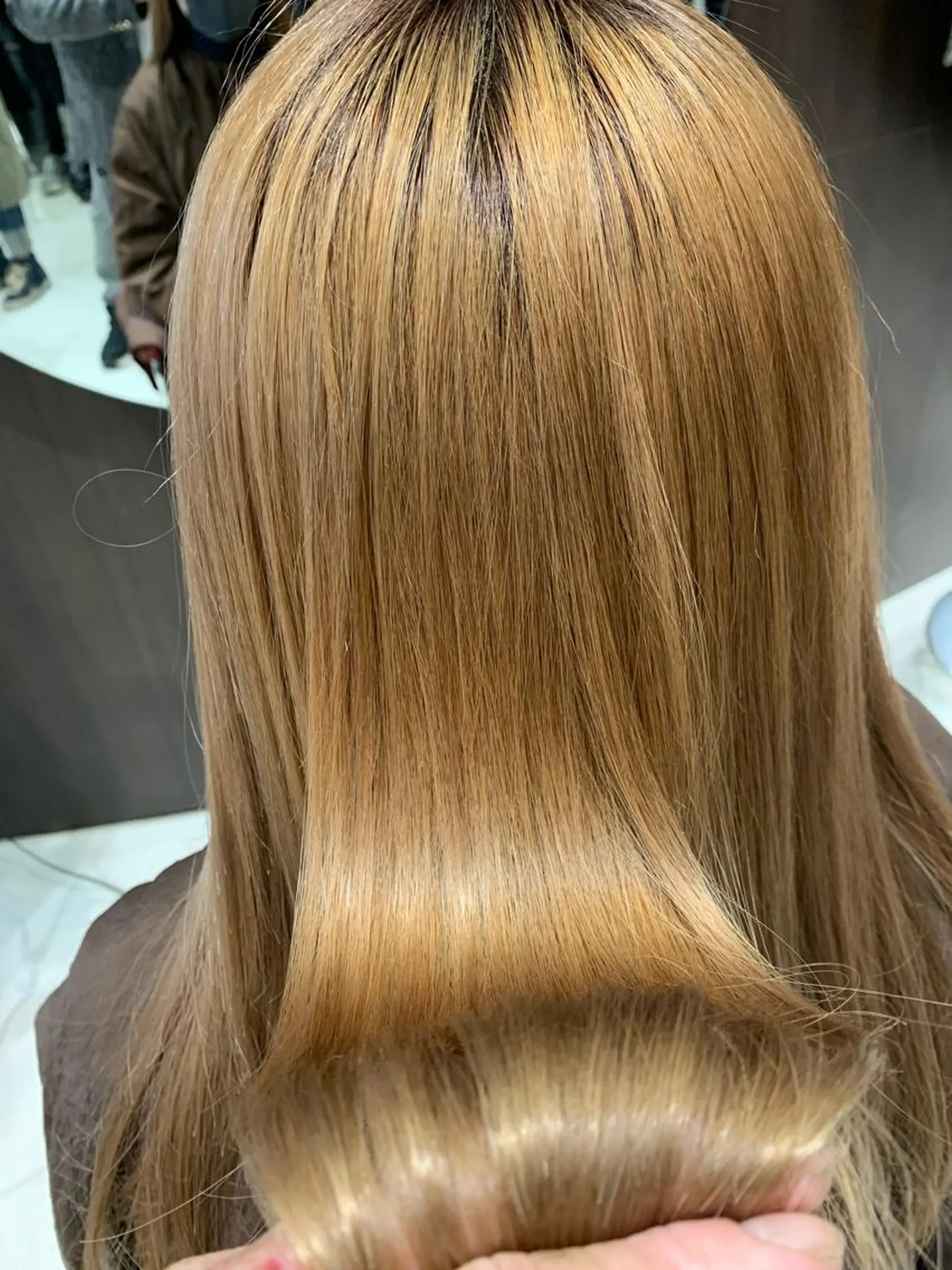 ロング トリートメント 髪質改善ストレート、 カラー清野雄大のヘアスタイル